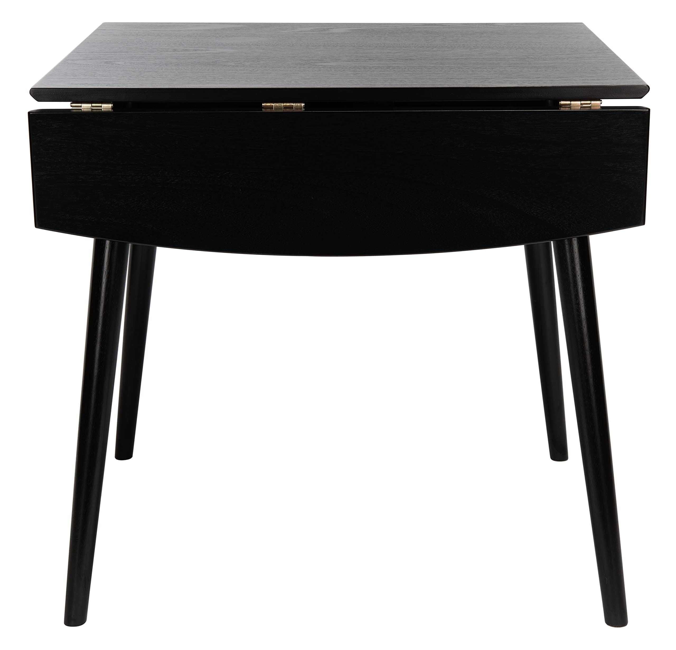 SAFAVIEH Kaylee Matte Black Drop Leaf Dining Table DTB1403A - Expandable Space-Saving Design for Small Kitchens & Apartments