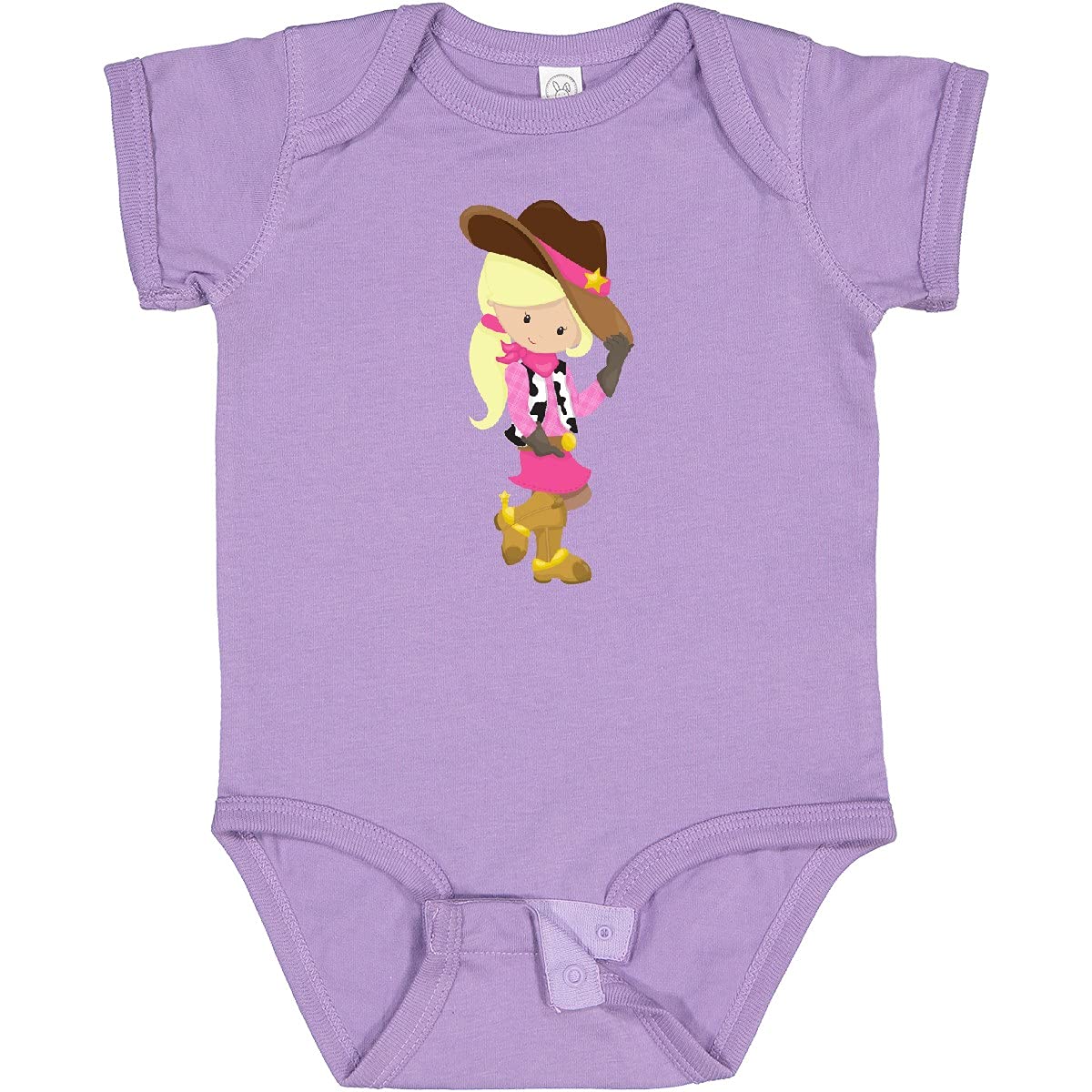 Inktastic Cowgirl Sheriff Western Country Blonde Hair Baby Bodysuit - Cute Outfit for Western Themed Parties, Rodeo Events & Country Style Photos