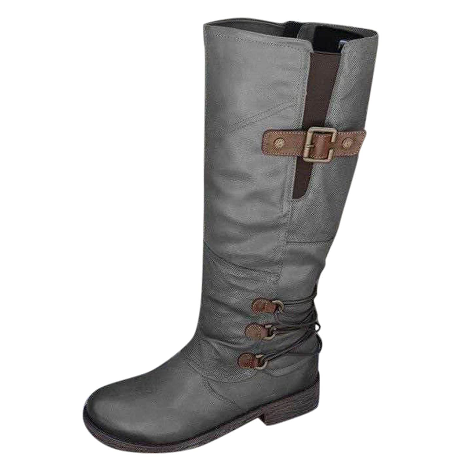 AODONG Women's Knee High Cowgirl Boots - Western Snip Toe Rhinestone Pull On Boots with Chunky Heel | Fashionable Knight Boots for Country Dancing, Rodeo & Casual Outfits