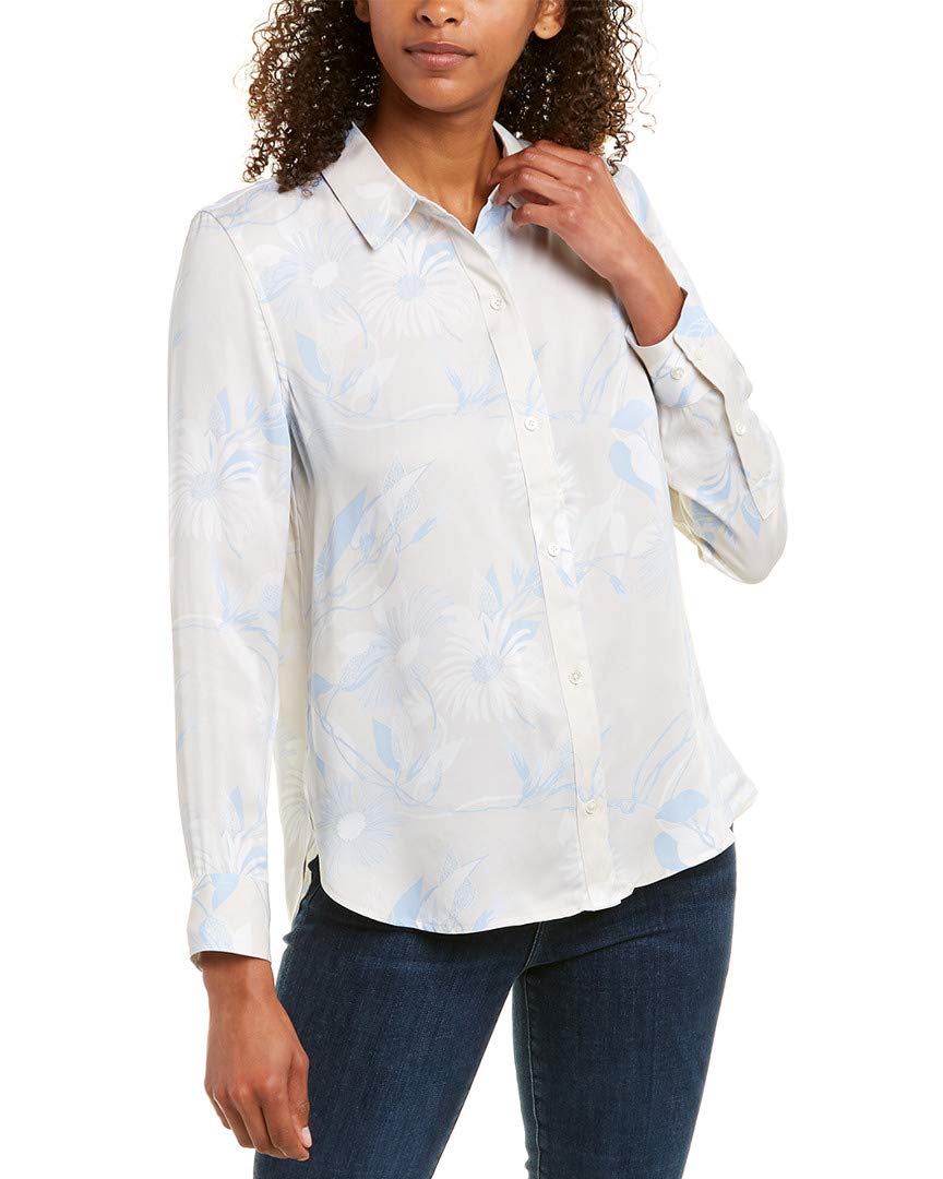 Women's Flora Print Silk Poplin Leema Shirt - Elegant Blouse for Office Wear, Date Night & Special Occasions | Equipment