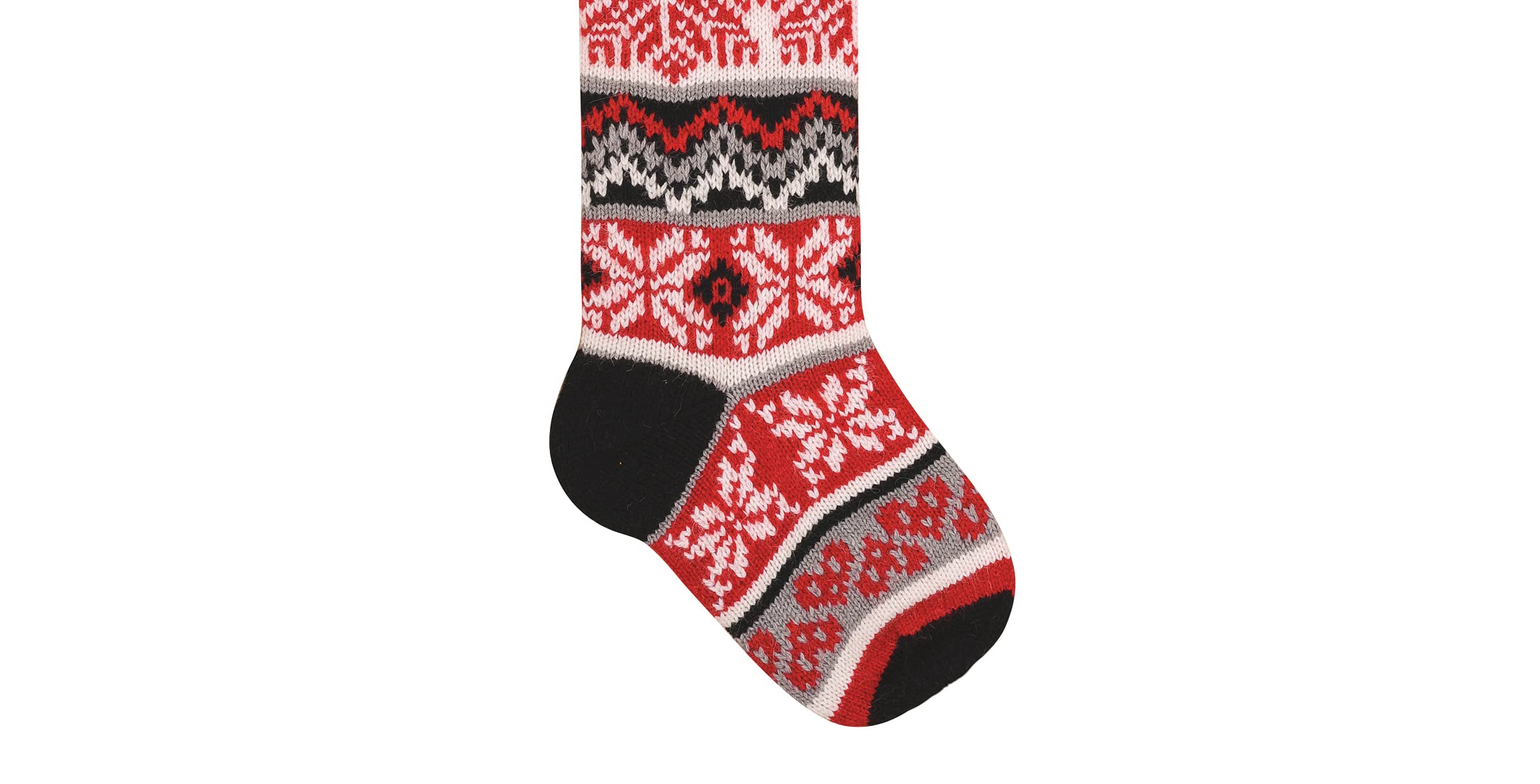 C&F Home Winter Grey Knit Stockings for Women - Soft Warm Red Christmas Stockings for Fireplace Decor, Holiday Gift Exchange & Cozy Home Decor