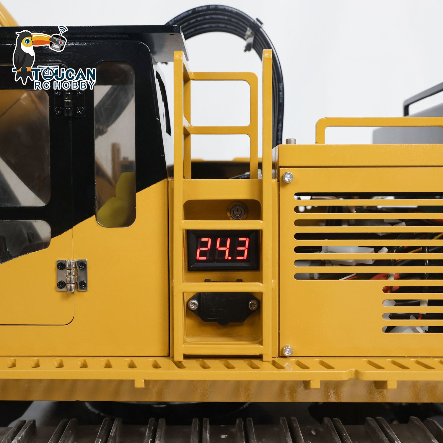 1/8 Scale 385CF Hydraulic RC Excavator - Metal Construction Remote Control Toy with ESC & Servo Motor (Ready to Run, Pre-Assembled & Painted) - Perfect for Construction Enthusiasts, RC Hobbyists & Outdoor Play