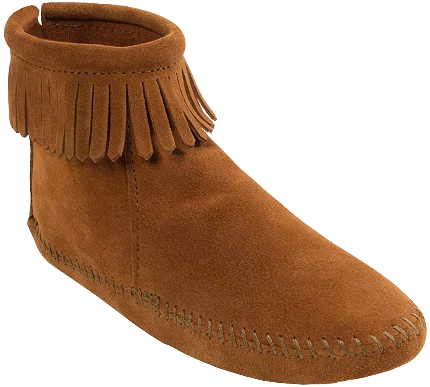 Minnetonka Women's Back-Zipper Bootie - Comfortable Suede Ankle Boots for Fall & Winter | Casual, Work & Outdoor Wear