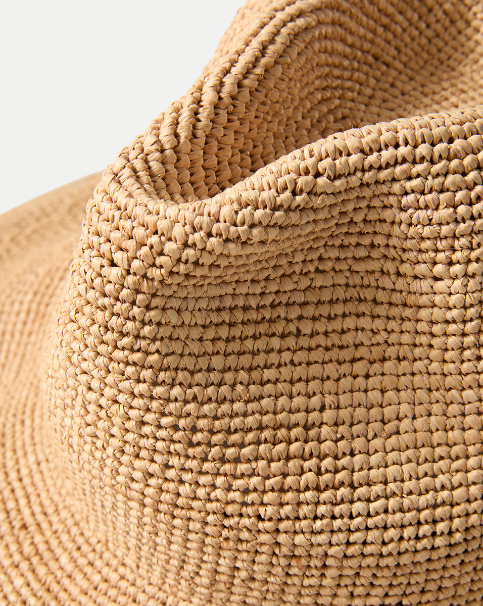 Waverly Wide Brim Raffia Straw Sun Hat for Women - Summer Beach Vacation, Garden Party & Outdoor Sun Protection