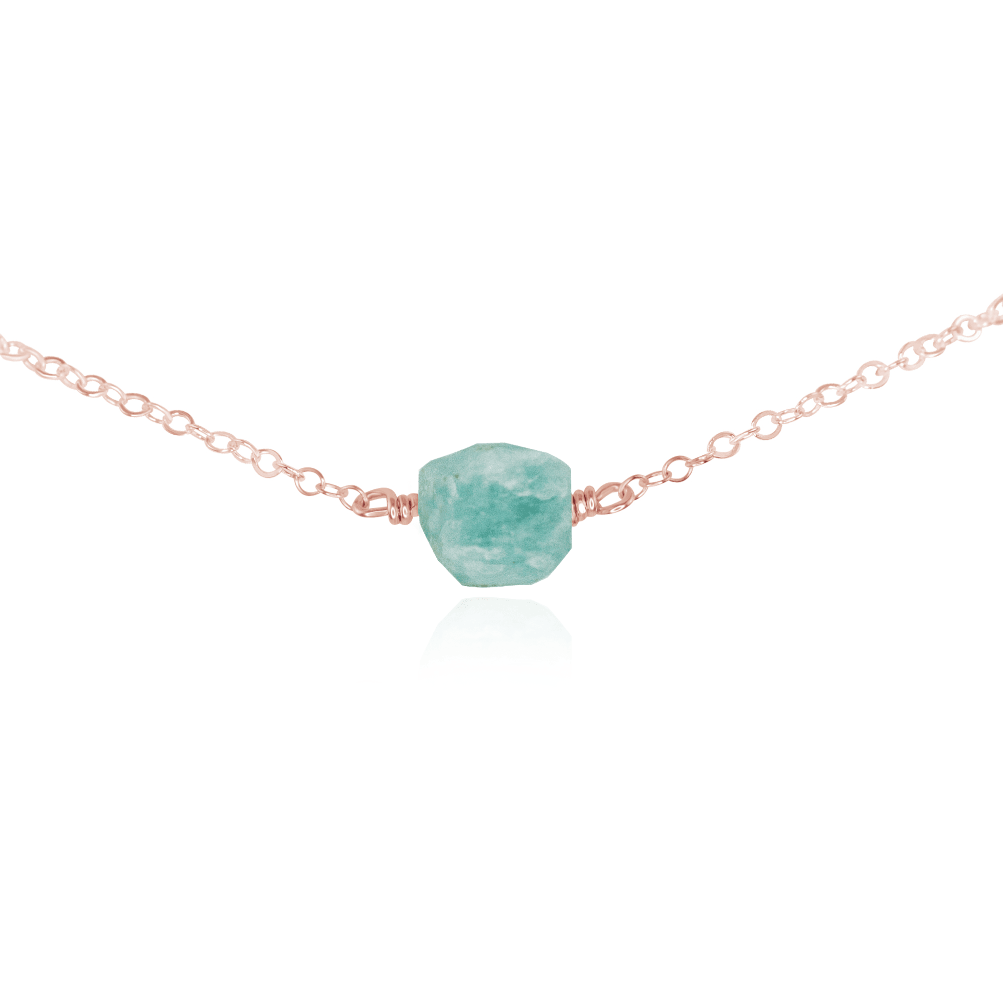 Natural Amazonite Crystal Choker Necklace - Healing Stone Jewelry for Women, Boho Style Adjustable Beaded Choker, Perfect for Meditation, Yoga & Spiritual Healing