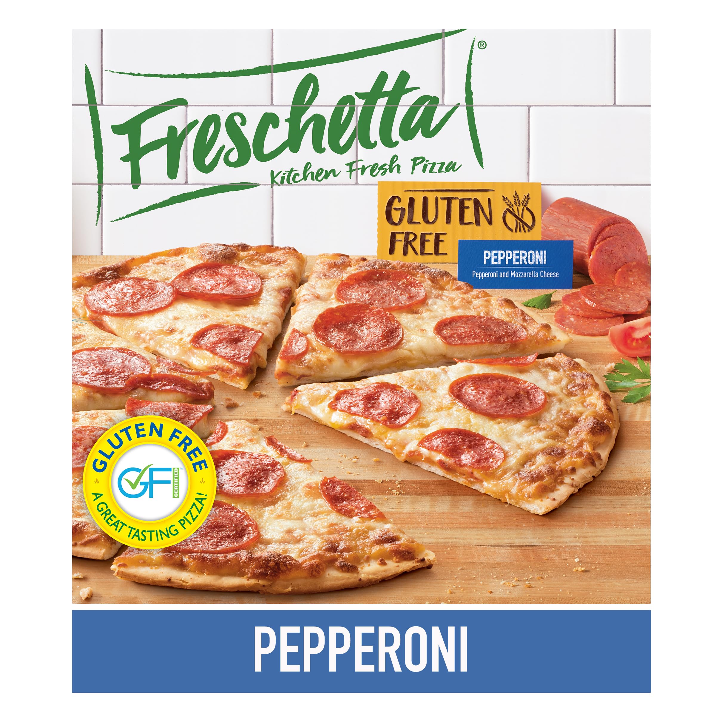 Freschetta Gluten Free Pepperoni Frozen Pizza - Original Crust, 14 oz | Perfect for Quick Dinners, Parties & Family Meals