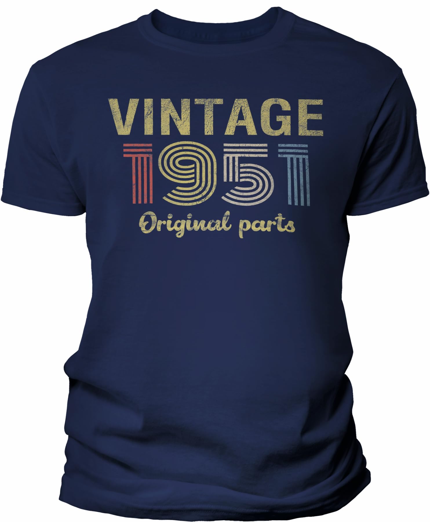 Vintage 1951 Retro 74th Birthday Gift for Men - Original Parts Themed T-Shirt - Perfect for Dad, Grandpa & Birthday Celebrations