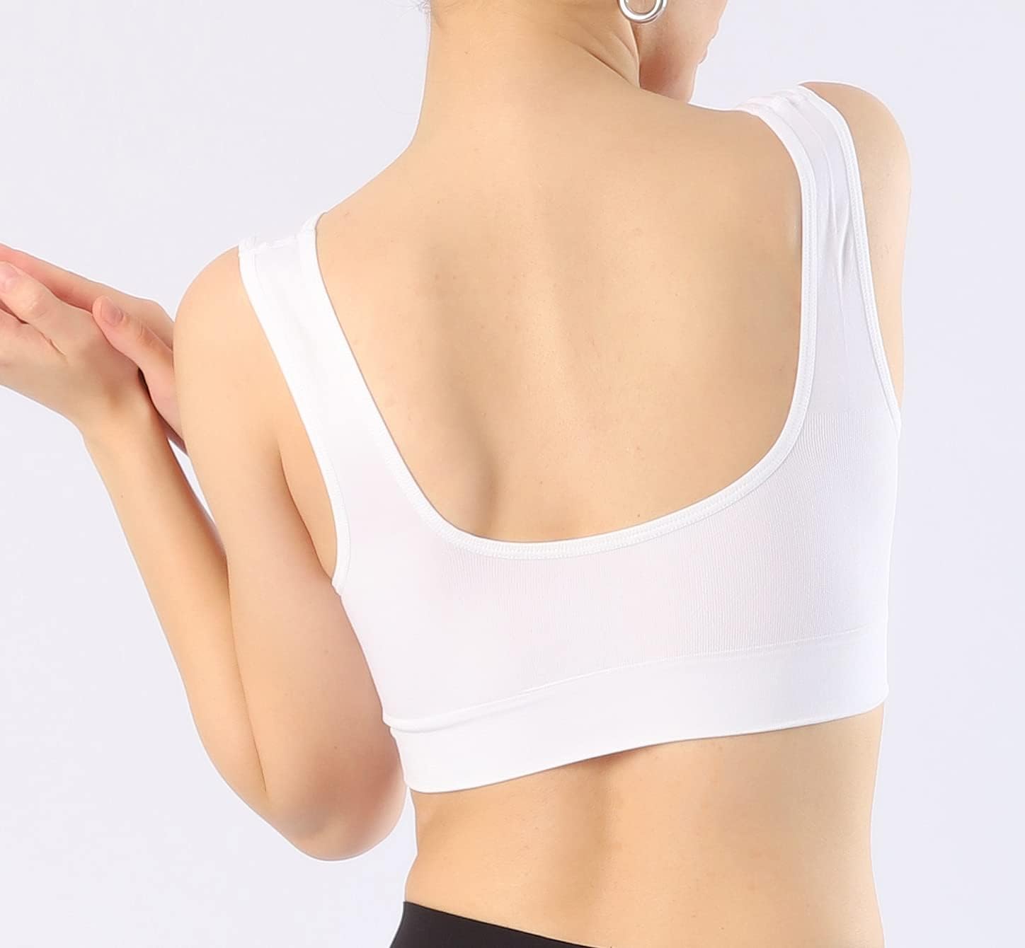 AKAMC Women's Wireless Sports Bra - Post Surgery Support Bra for Yoga, Running & Gym Workouts - Comfortable Activewear for Fitness & Recovery