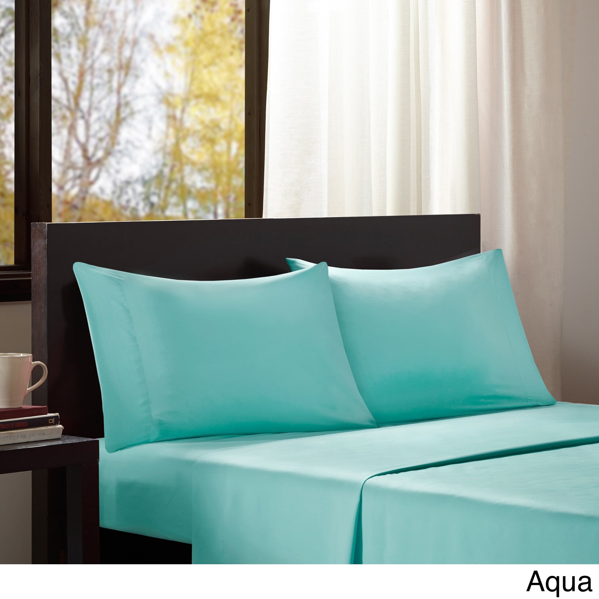 Wrinkle Resistant Microfiber Bed Sheet Set with 12