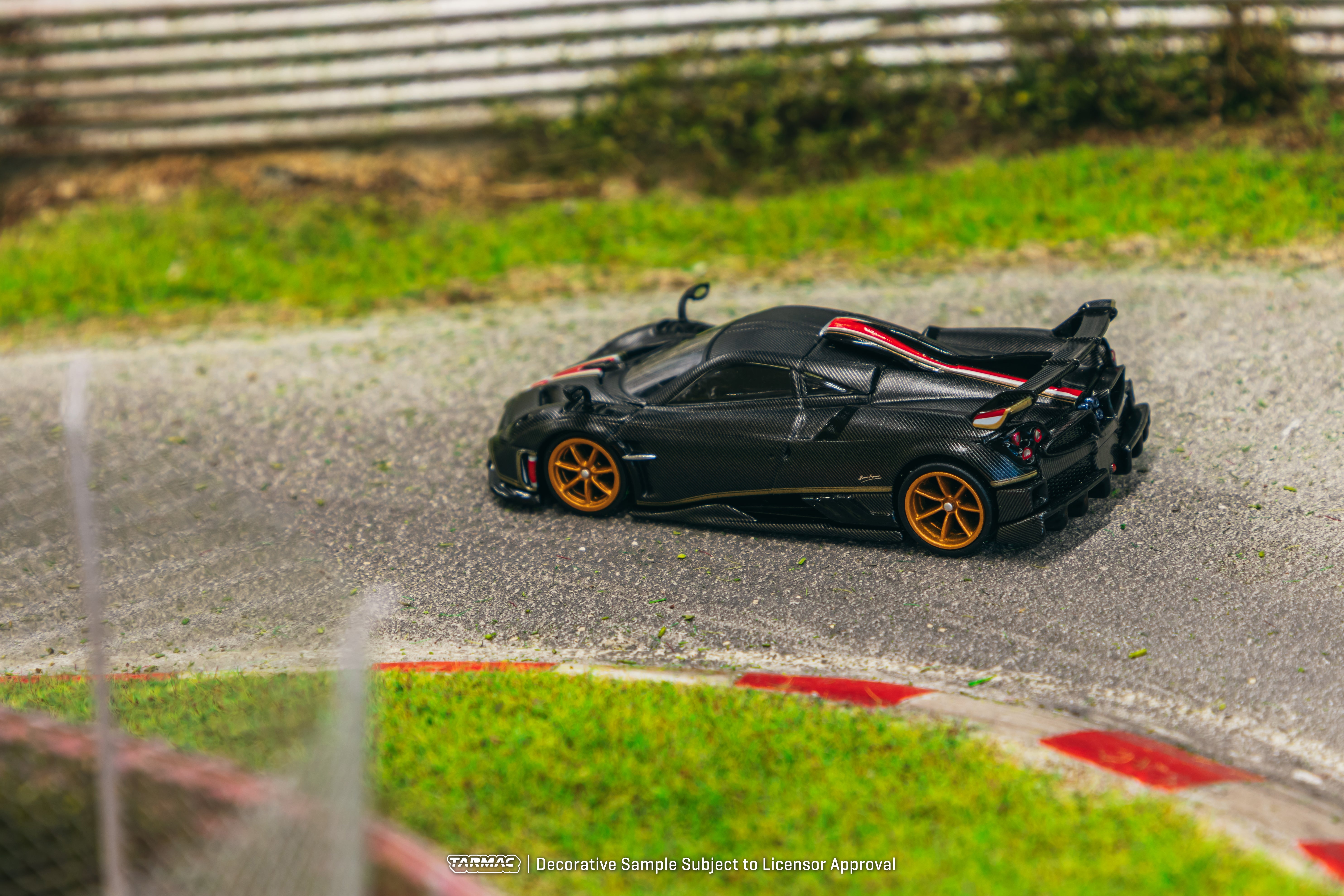 Tarmac Works 1/64 Pagani Imola Diecast Model Car - Matt Black Carbon Fiber Finish - Collectible Miniature Vehicle for Display & Racing Games - Perfect for Car Enthusiasts & Model Collectors
