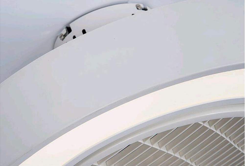 Modern 22-inch White Macaron Flush Mount Ceiling Fan with Remote Control - LED 3-Color Lighting, 4 ABS Blades, Ultra Quiet Motor - Perfect for Indoor Kitchen, Bathroom, Bedroom & Living Room Spaces