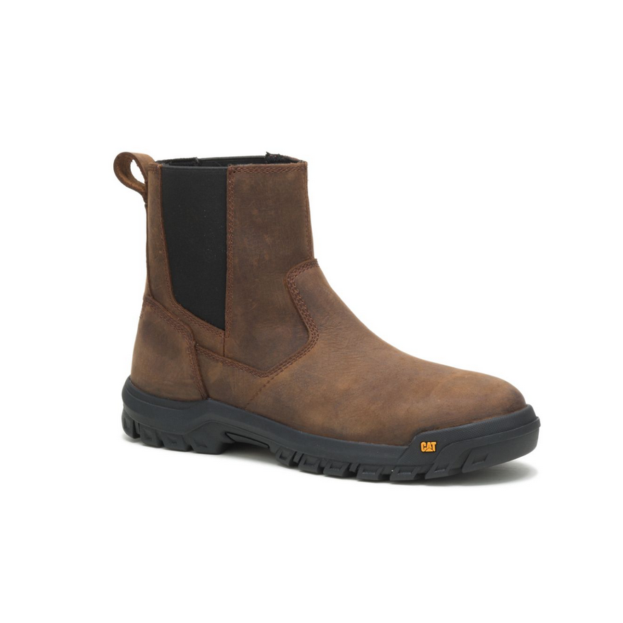 Caterpillar T1260 ASTM F2413-18 Steel Toe Work Boots - P91026 Slip-Resistant Safety Shoes for Construction & Industrial Workers - Heavy Duty Work Boots for Men in Warehouse, Factory & Outdoor Job Sites