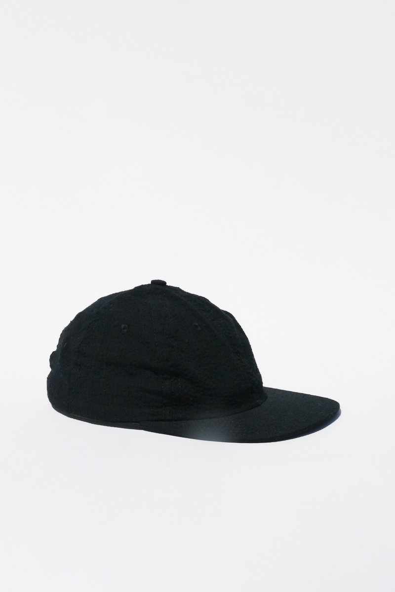 Lite Year Six Panel Seersucker Cap - Black | Breathable Summer Hat for Men & Women | Perfect for Outdoor Activities, Beach, Hiking, and Casual Wear
