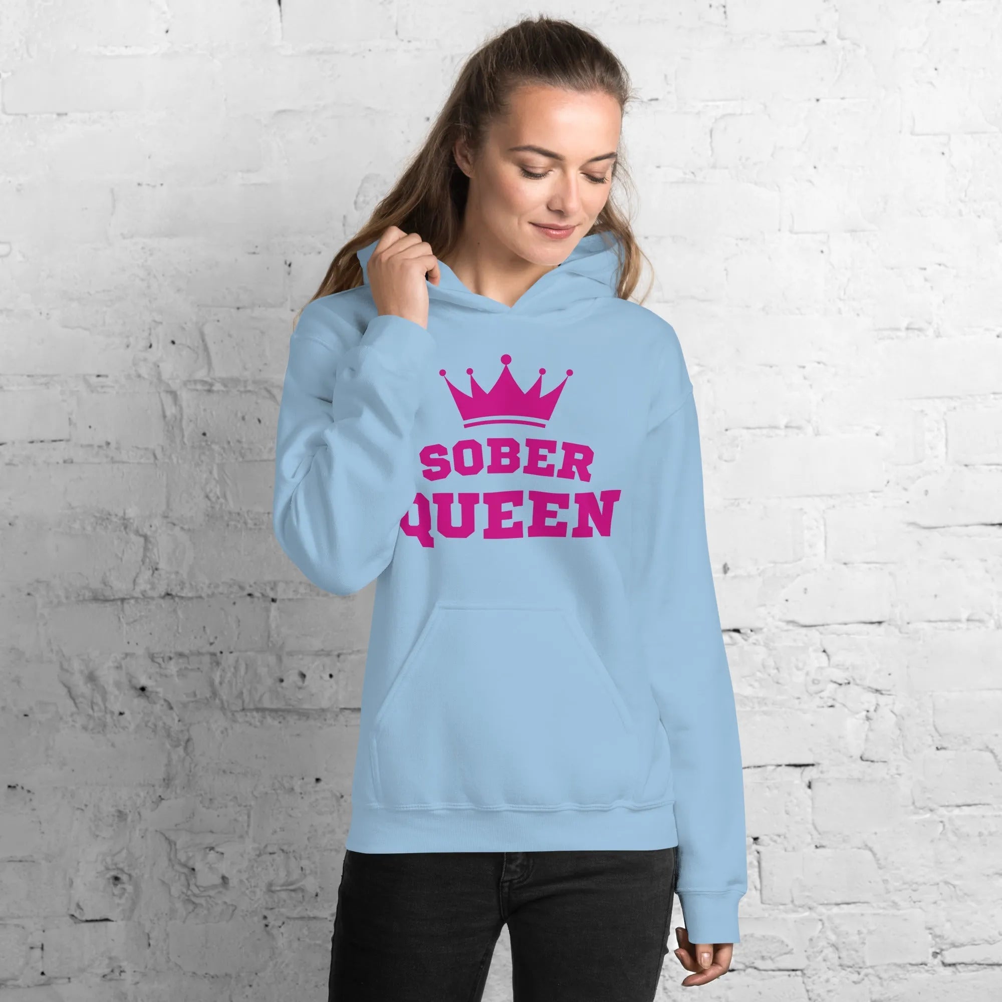 Sober Queen Hoodie - Stylish & Comfortable Women's Hooded Sweatshirt for Sobriety & Recovery | Perfect for AA Meetings, Sober Living & Daily Wear