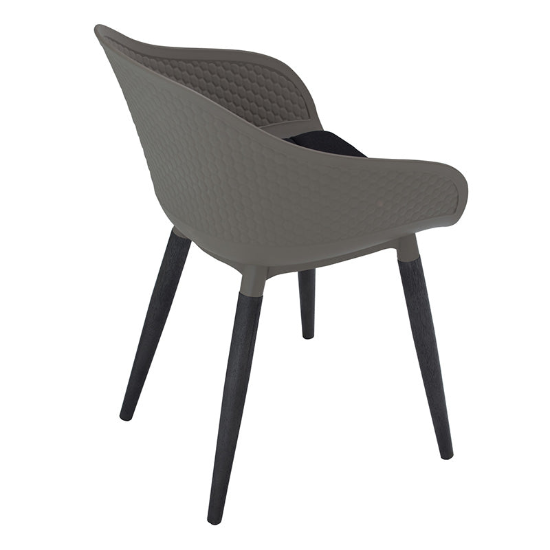 UNITY Arm Chair - Taupe & Black Modern Accent Chair for Living Room, Bedroom, or Office - Comfortable Upholstered Lounge Chair with Sturdy Metal Legs