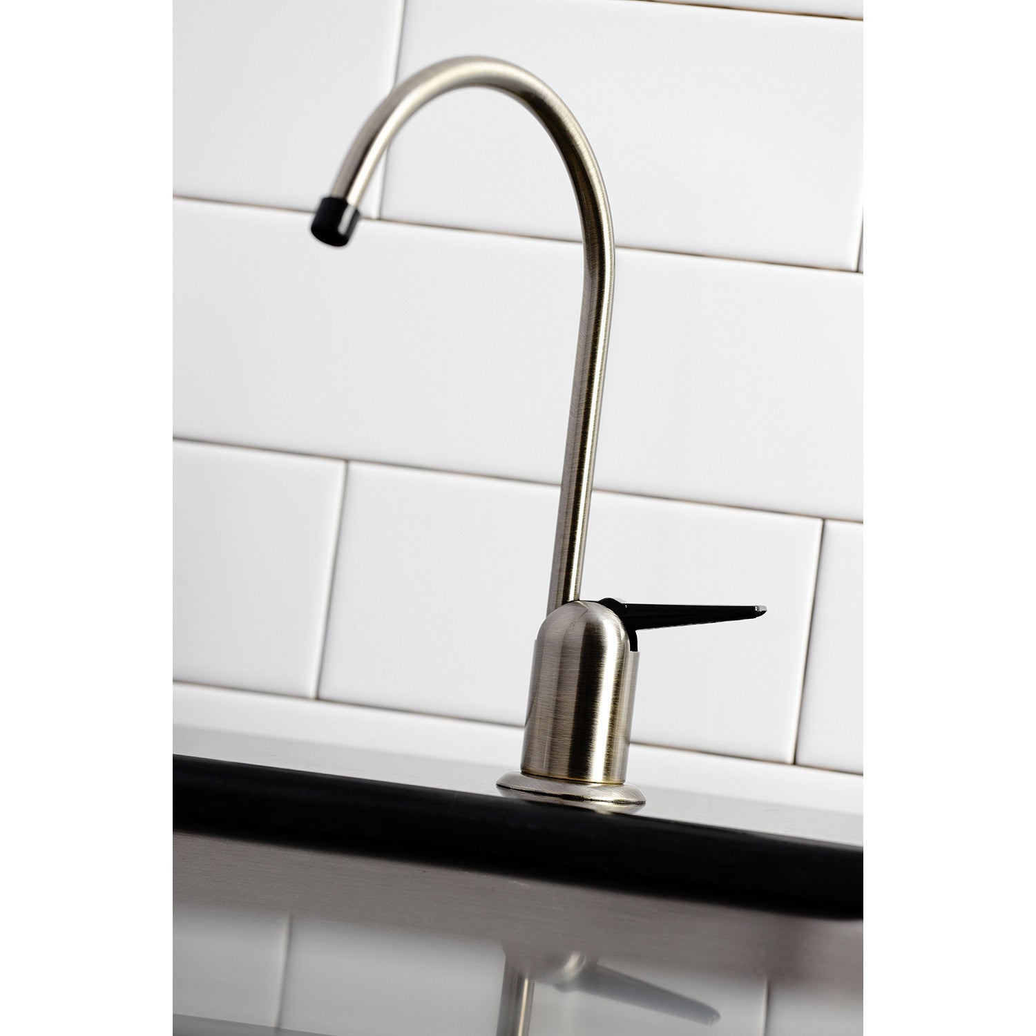 Americana K6193 Single Handle 1 Hole Deck Mount Water Filtration Faucet in Antique Brass - Perfect for Kitchen Sink Water Purification System