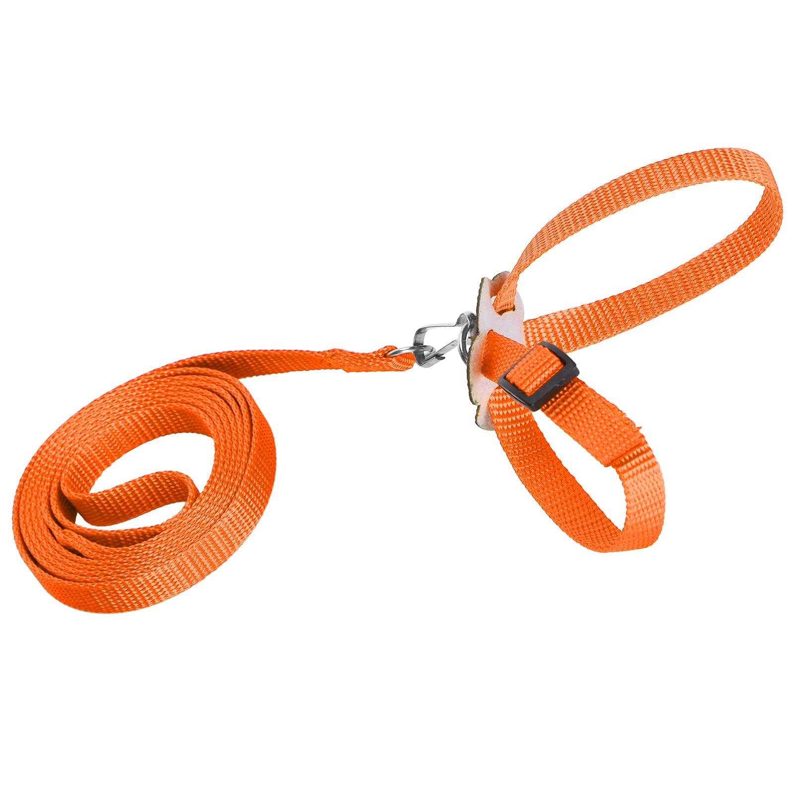 **Adjustable Nylon Parrot Harness & Leash – 120cm Anti-Bite Training Rope for Outdoor Flying – Perfect for Alexandrine, Scarlet, Keck & Mini Macaw Birds (Orange) – Ideal for Training, Outdoor Adventures & Safe Flight Exercises**