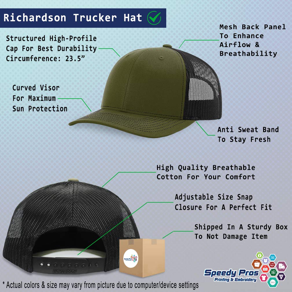 Custom Richardson Trucker Hat with Cow Skull Embroidery - Stylish Polyester Baseball Cap for Men & Women - Perfect for Outdoor Activities, Concerts, and Fashion Statements