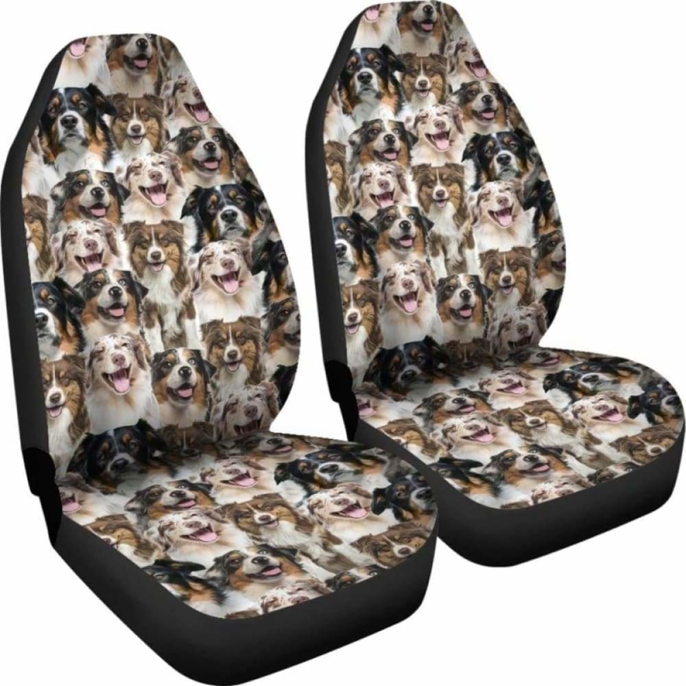 Australian Shepherd Full Face Dog Car Seat Cover - Waterproof & Non-Slip Pet Seat Protector for Trucks, SUVs, and Sedans - Perfect for Travel, Road Trips, and Outdoor Adventures with Your Dog