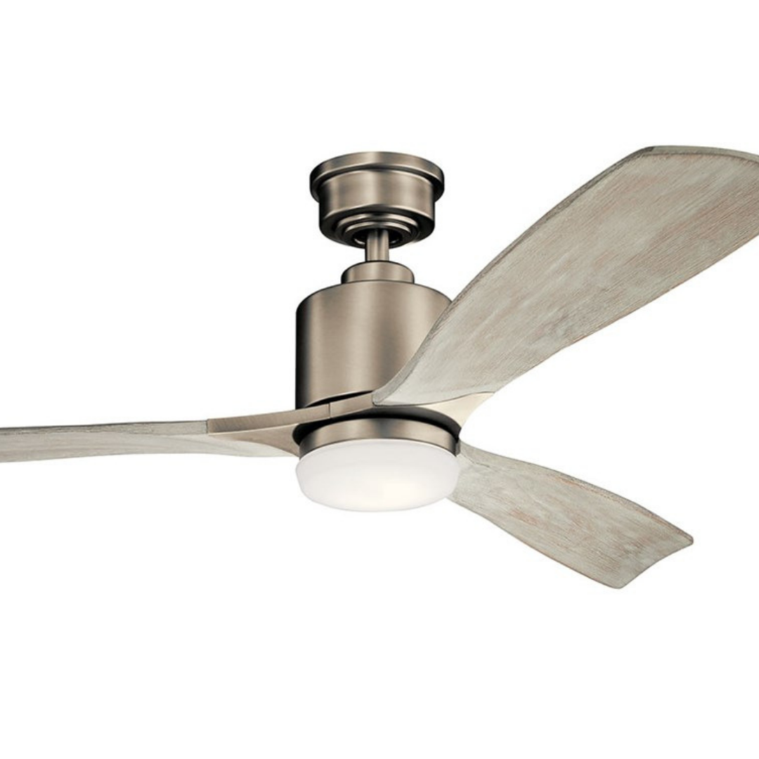Ridley Ceiling Fan with Remote Control - 52 Inch Modern Low Profile Flush Mount Indoor Fan - Energy Efficient Quiet DC Motor - Perfect for Bedroom, Living Room, and Home Office