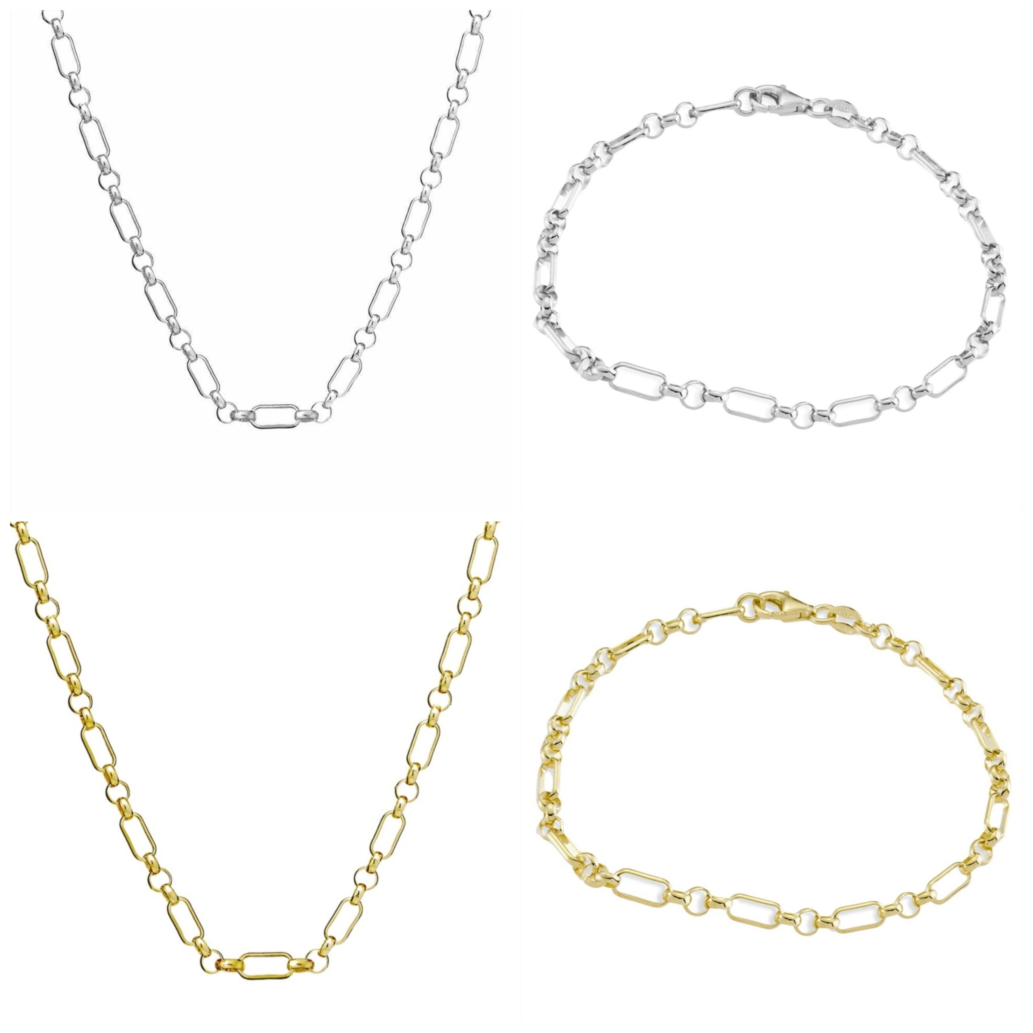 Electra Sterling Silver Chain Link Necklace for Women - Elegant Layering Piece for Everyday Wear & Special Occasions