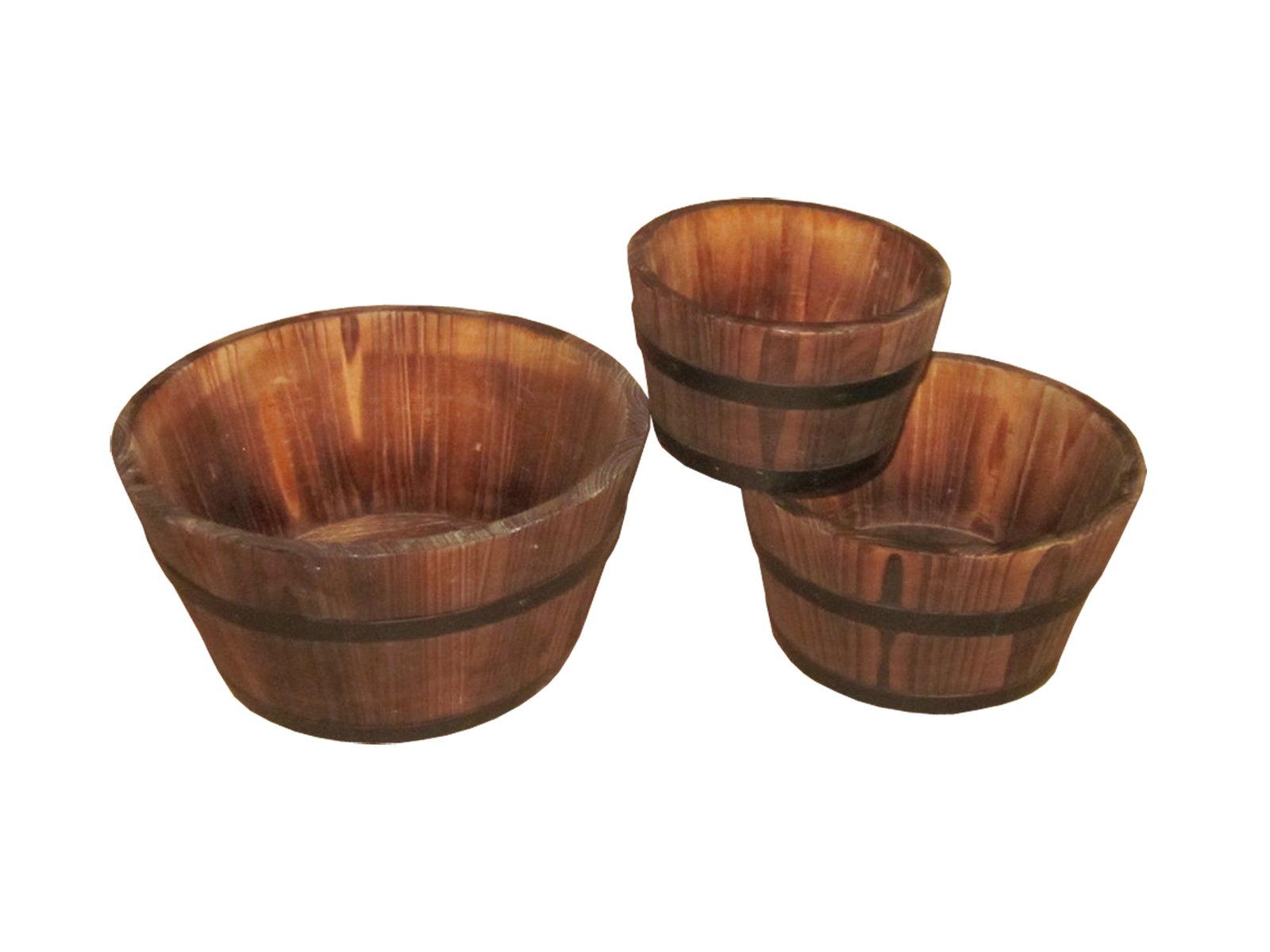 Screen Gems SGT078 Decorative Flower Pot Planter - Set of 3 Sizes (10x6x8, 8x5x7, 6x4x6 Inches) in Classic Brown - Perfect for Indoor Plants, Home Decor & Garden Decorations