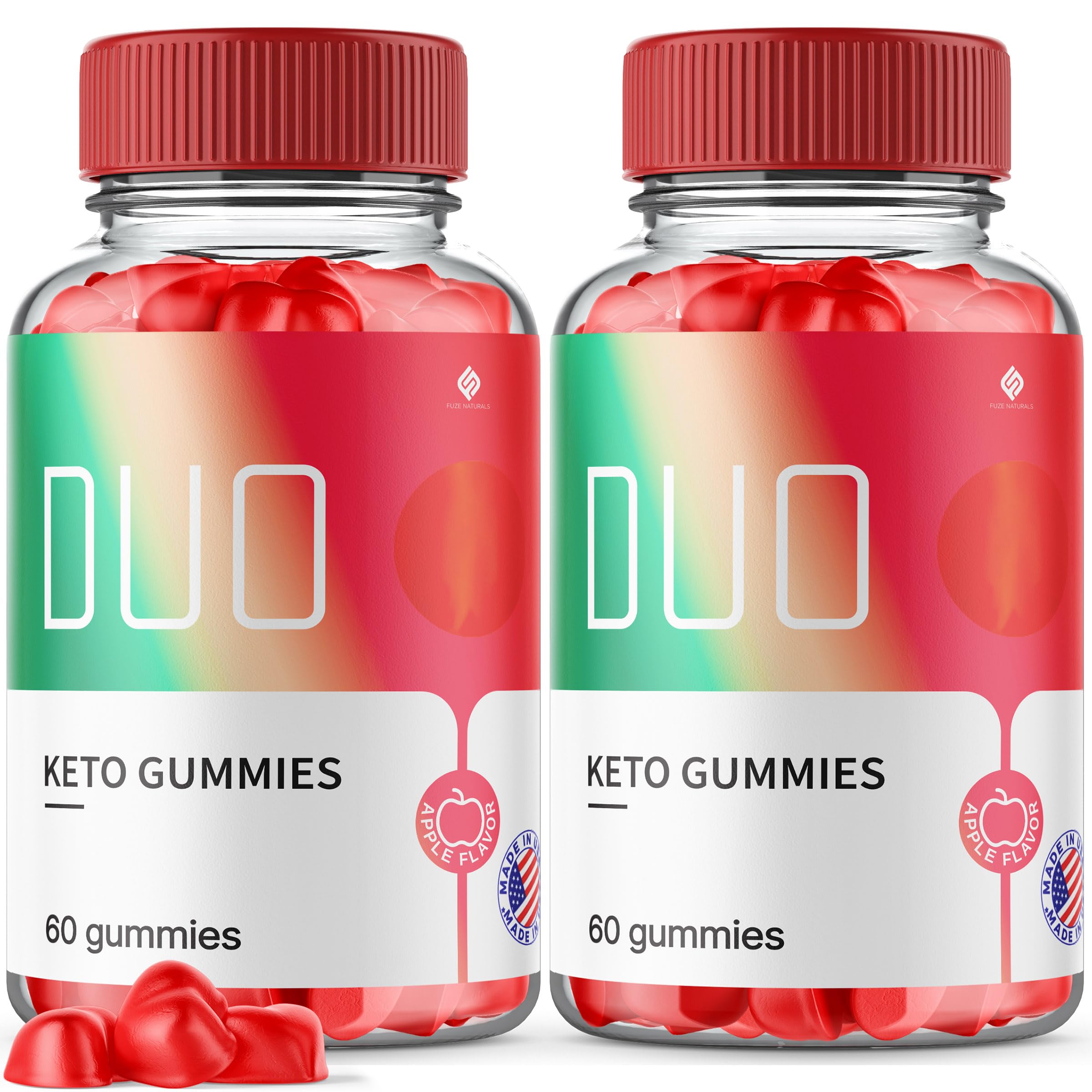 (2 Pack) Duo Keto ACV Gummies with Apple Cider Vinegar 1000mg & Vitamin B12 - Maximum Strength Keto Supplement for Men & Women (120 Gummies) - Supports Weight Loss & Energy Boost for Ketogenic Diet & Active Lifestyle