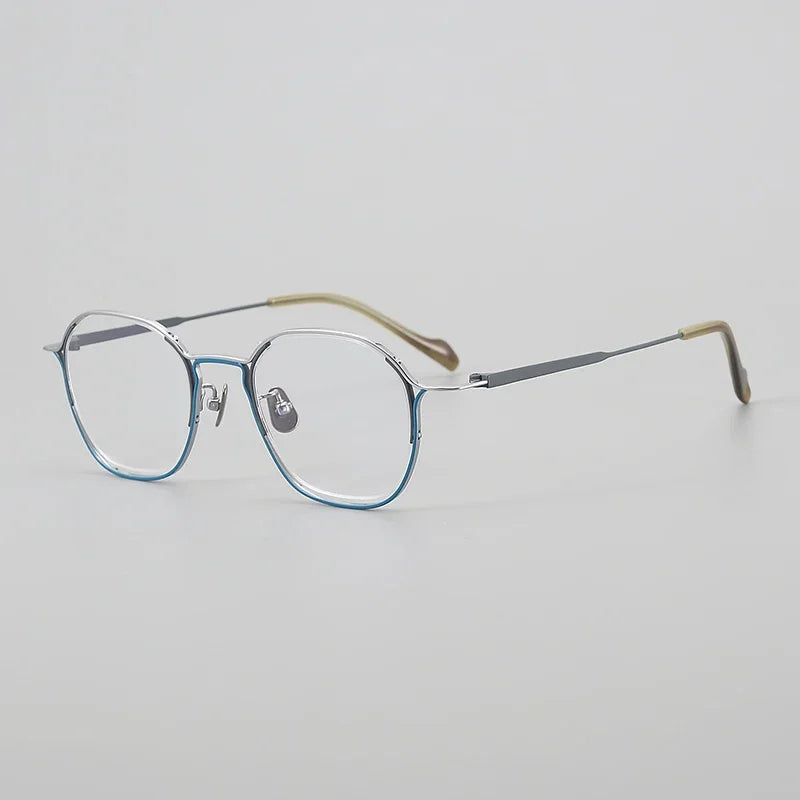 Aror Unisex Full Rim Flat Top Square Titanium Eyeglasses Frame 24091 - Lightweight Durable Glasses for Work, Reading & Fashion