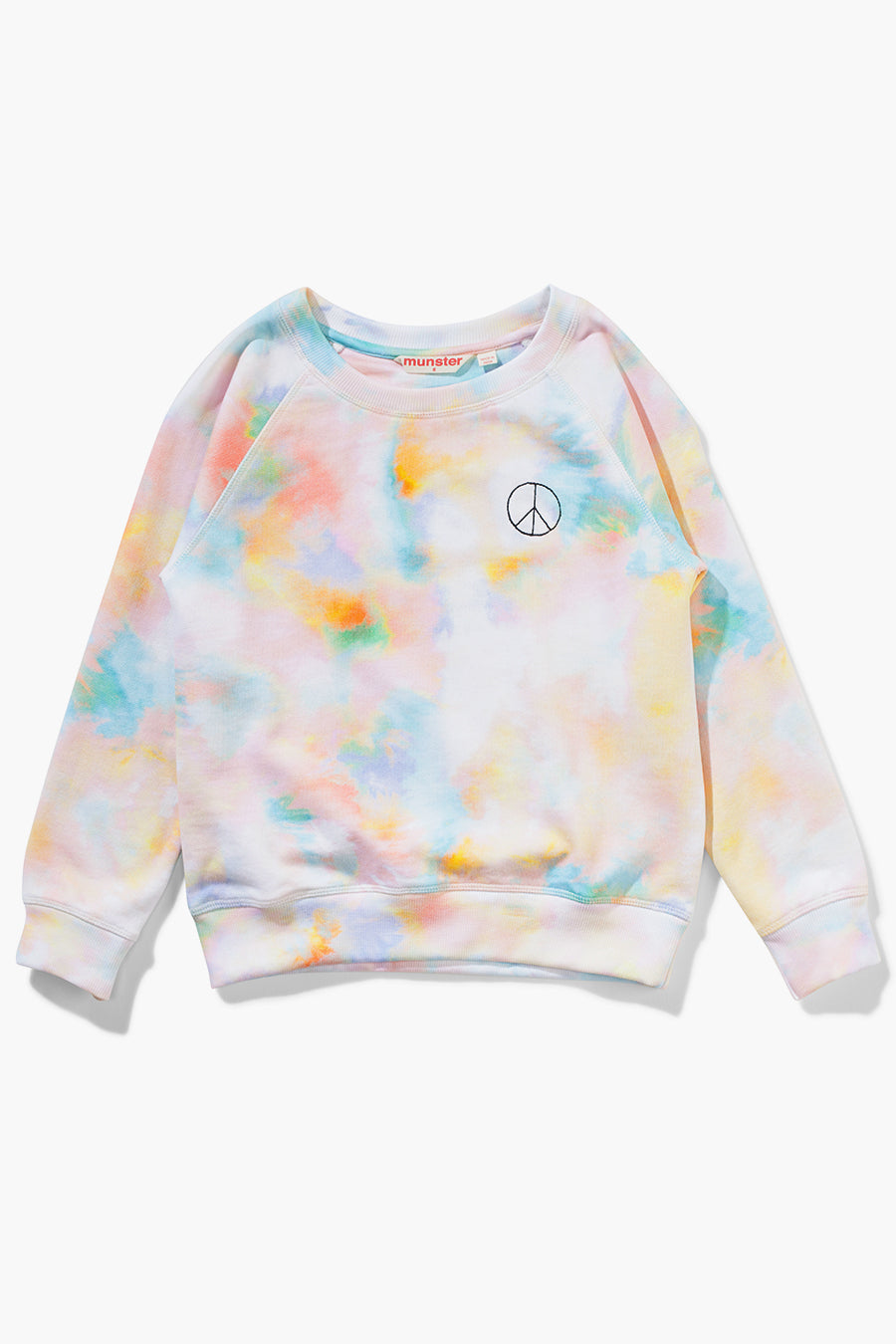 Girls' Munster Kids Color Haze Crewneck Sweatshirt - Soft Cotton Pullover for School, Playdates & Casual Outfits