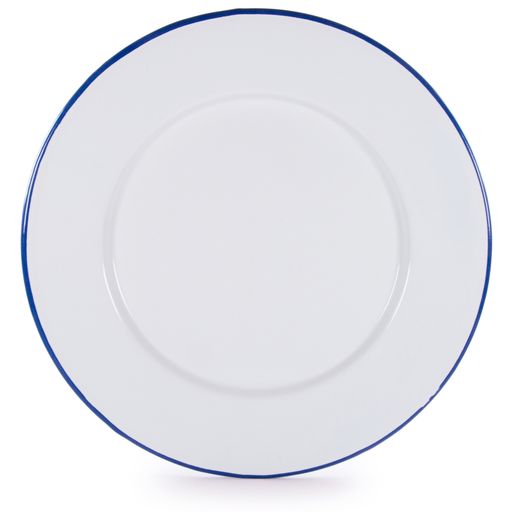 Premium Glampware Blue Rim Dinner Plates Set of 4 - Elegant Porcelain Plates for Fine Dining, Dinner Parties & Home Decor