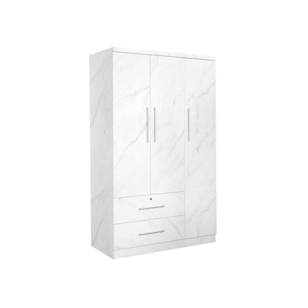 Elizabeth 3-Door Open Wardrobe with Storage Drawers - Spacious Closet Organizer for Bedroom, Walk-In Closet & Dorm Room Storage