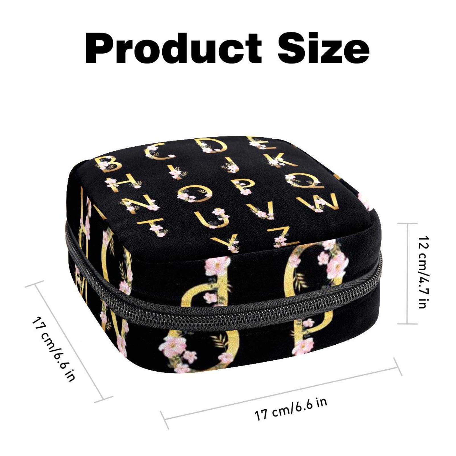 **Elegant Floral Pattern Menstrual Cup & Pad Organizer Pouch - Portable Hygiene Storage Bag for Women & Girls - Perfect for Travel, Gym, and Daily Use**