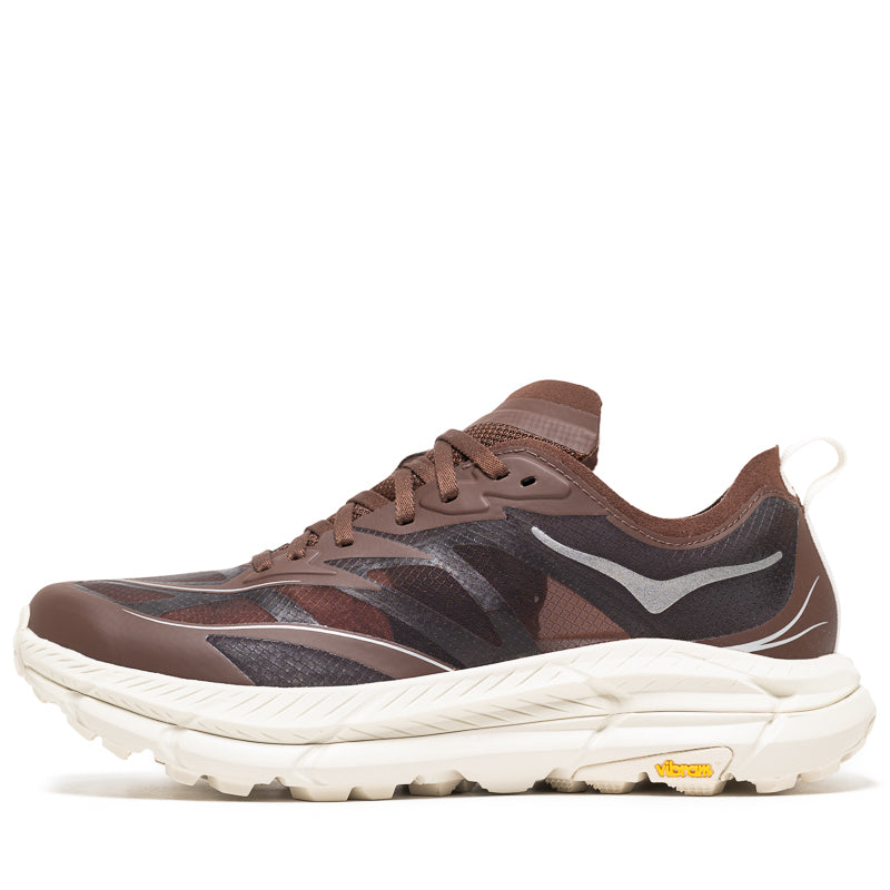 Hoka Mafate Speed 4 Lite Trail Running Shoes - Cold Brew/Oat Milk Color - Lightweight & Cushioned for Hiking & Outdoor Adventures