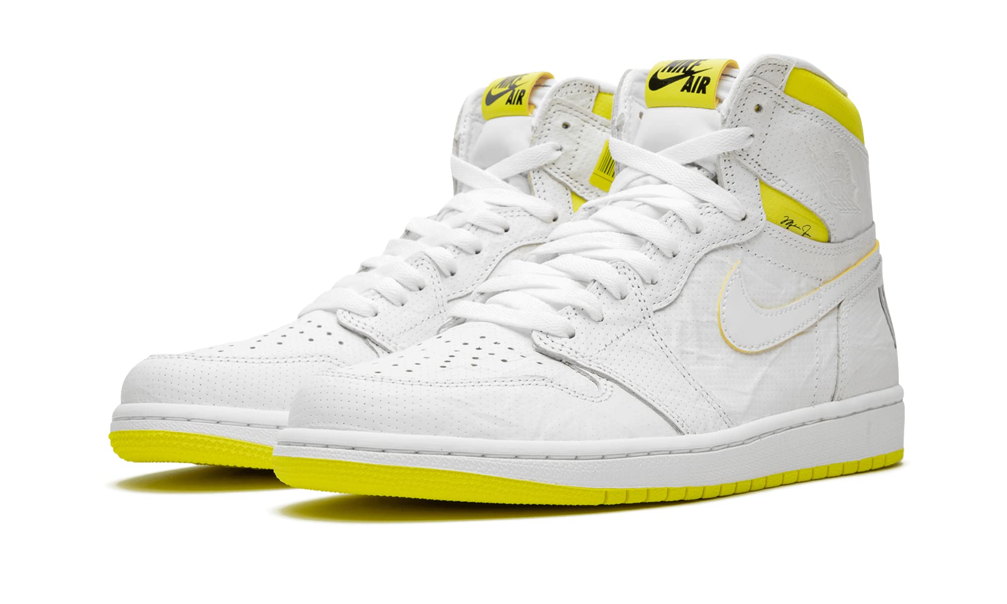 Jordan Air 1 Retro High OG White Yellow Men's Basketball Shoes - Classic Sneakers for Streetwear, Casual & Sports Fashion