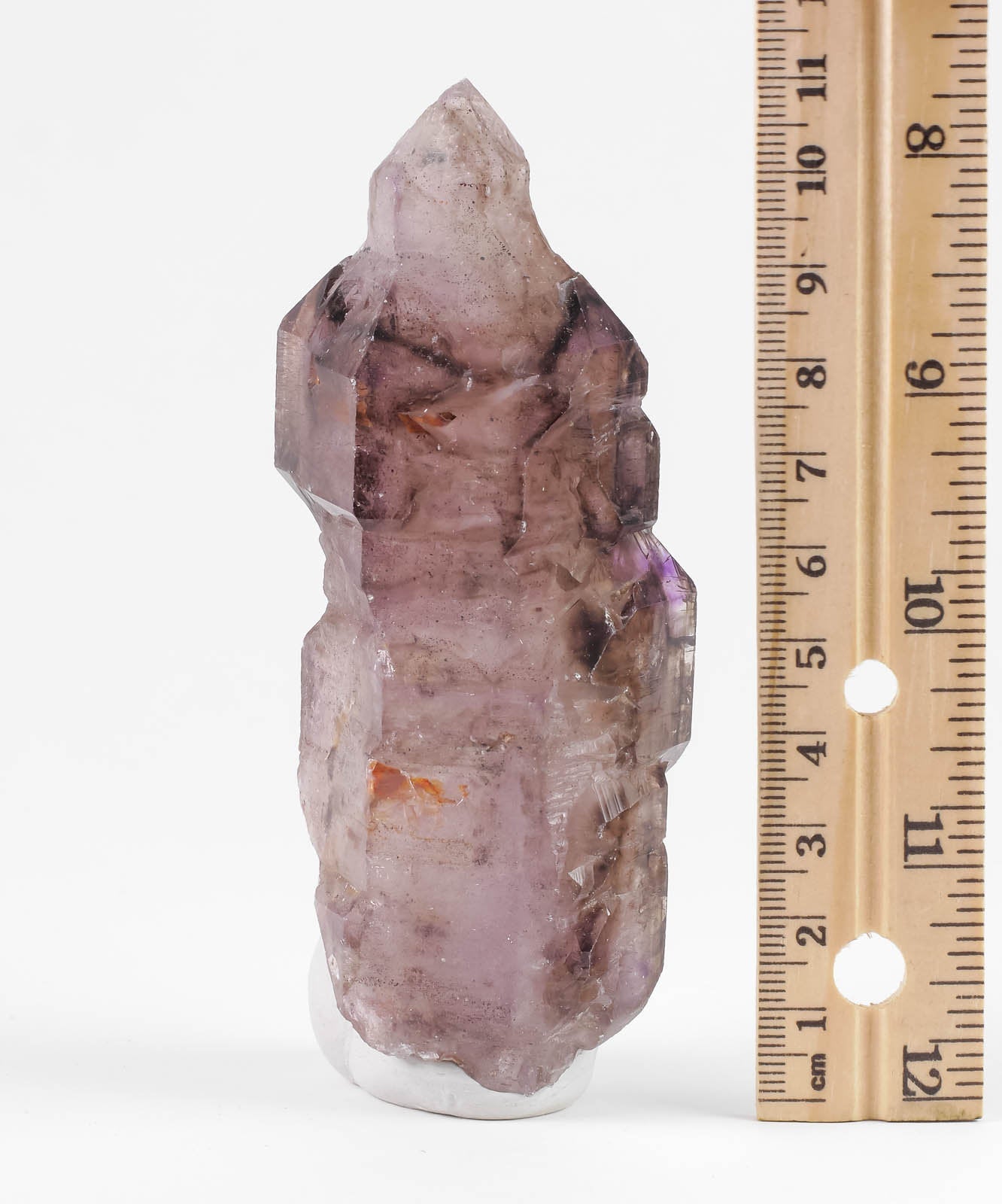 Natural Amethyst with Red Hematite Needles - Raw Crystal Birthstone, Unique Gift for Women & Men, Boho Home Decor | Perfect for Meditation, Healing & Spiritual Practices