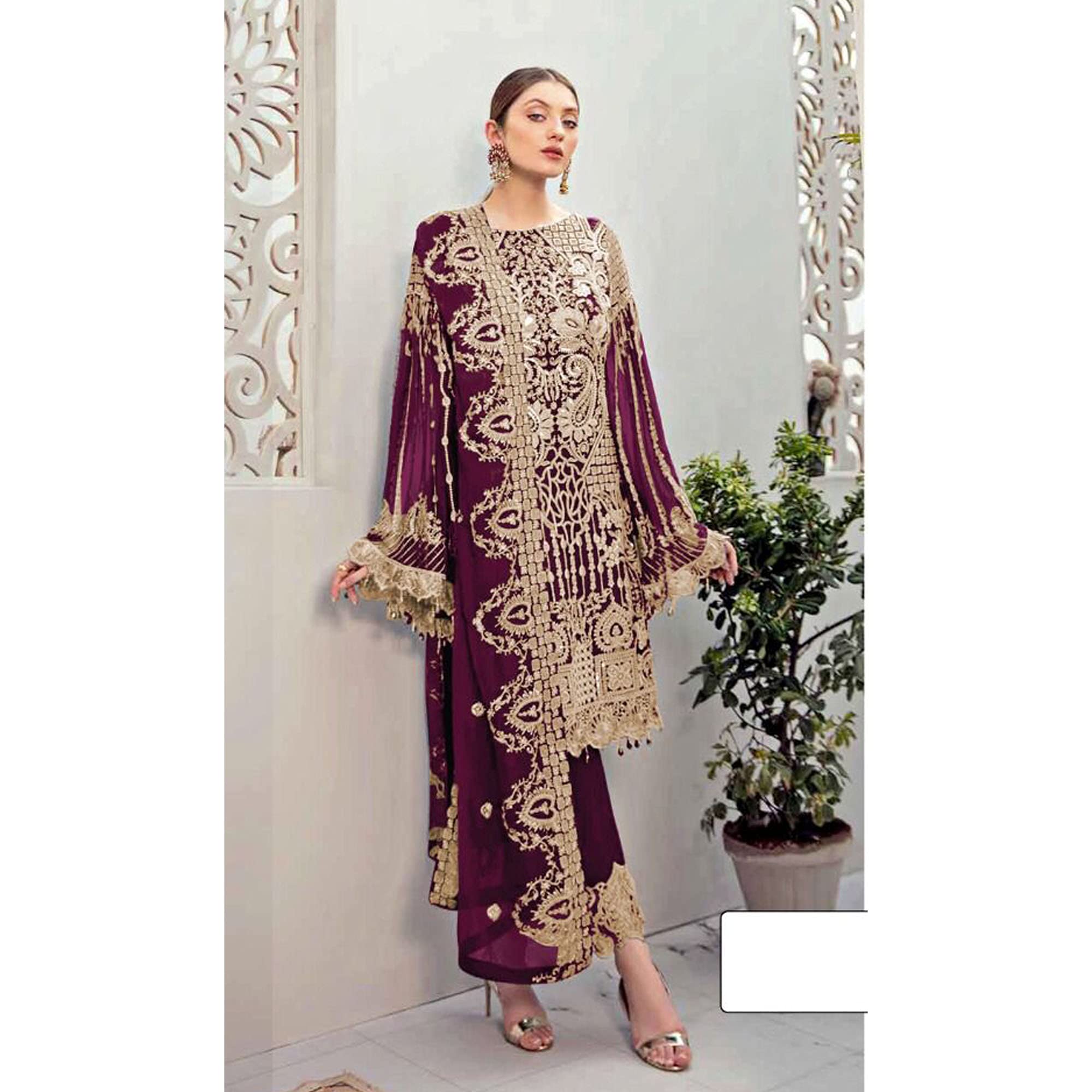 Stylish Indian Pakistani Designer Shalwar Kameez Pant & Dupatta Dresses for Women - Perfect for Weddings, Parties & Festive Occasions