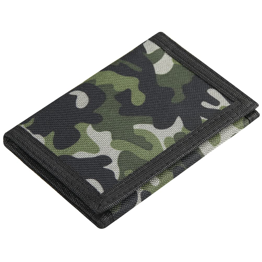 **Camo Kids Wallet for Boys & Girls - Durable Tri-Fold Zipper Wallet with Coin Pocket - Perfect Gift for Ages 4-12 - Ideal for School, Travel & Everyday Use**