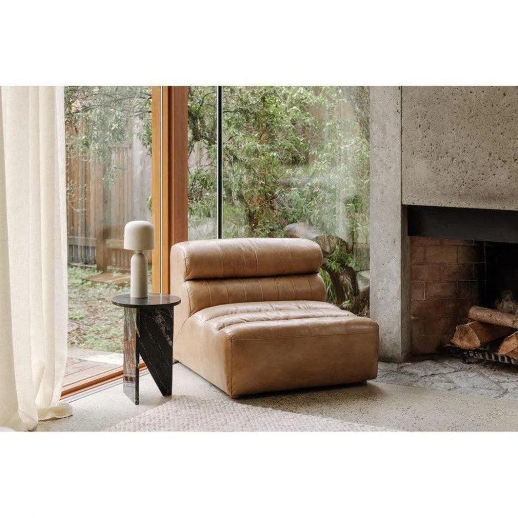 3PC Set Tan Leather Reversible Modular Sofa - Modern Sectional Couch for Living Room, Lounge & Office - Soft & Durable Faux Leather Sofa Set with Reversible Chaise