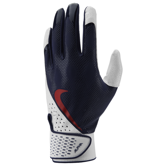 Nike Alpha Batting Gloves for Baseball & Softball - Lightweight & Durable Training Gloves for Hitting Practice & Games
