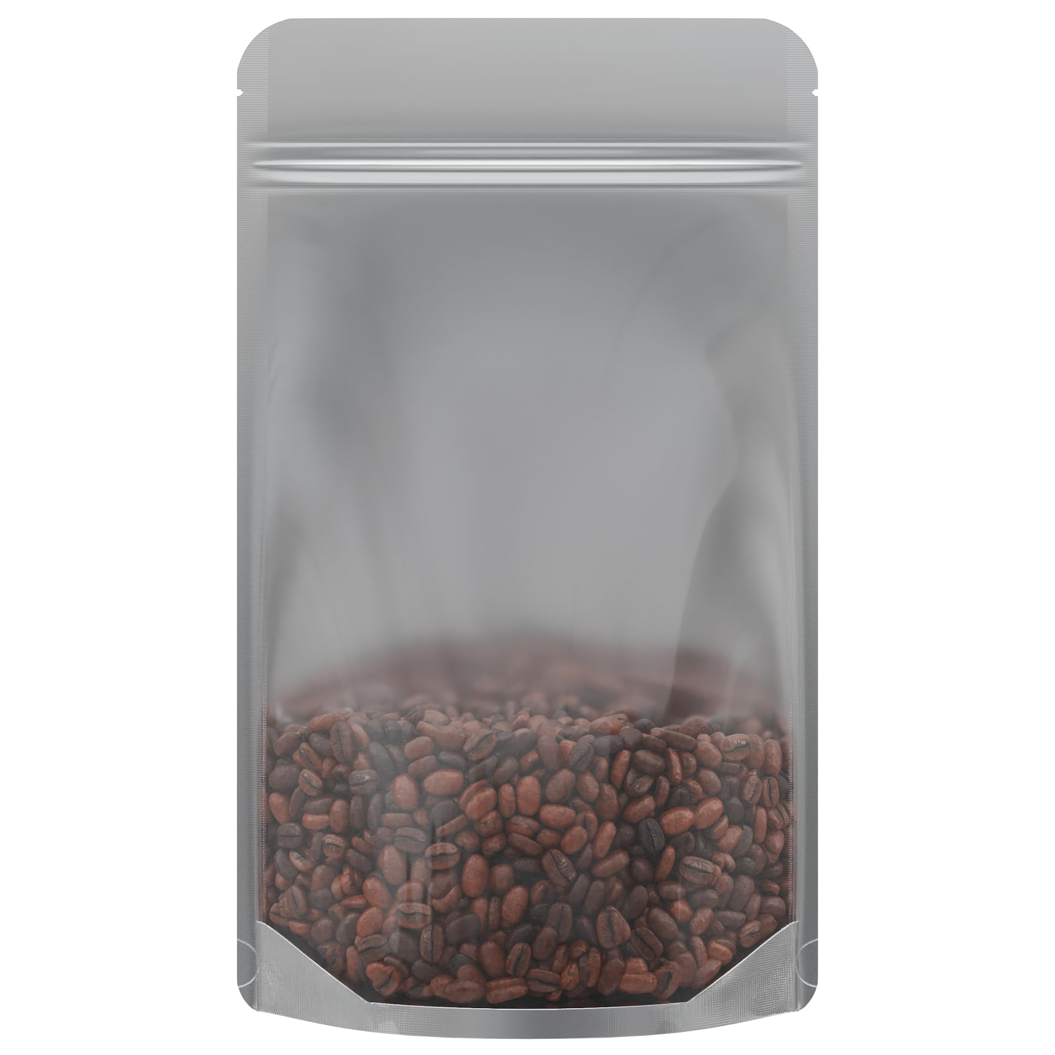 Premium Mylar Barrier Bags with Zipper & Heat Seal - 1000 Pack (Kraft/Clear, 1/2 Oz - 5