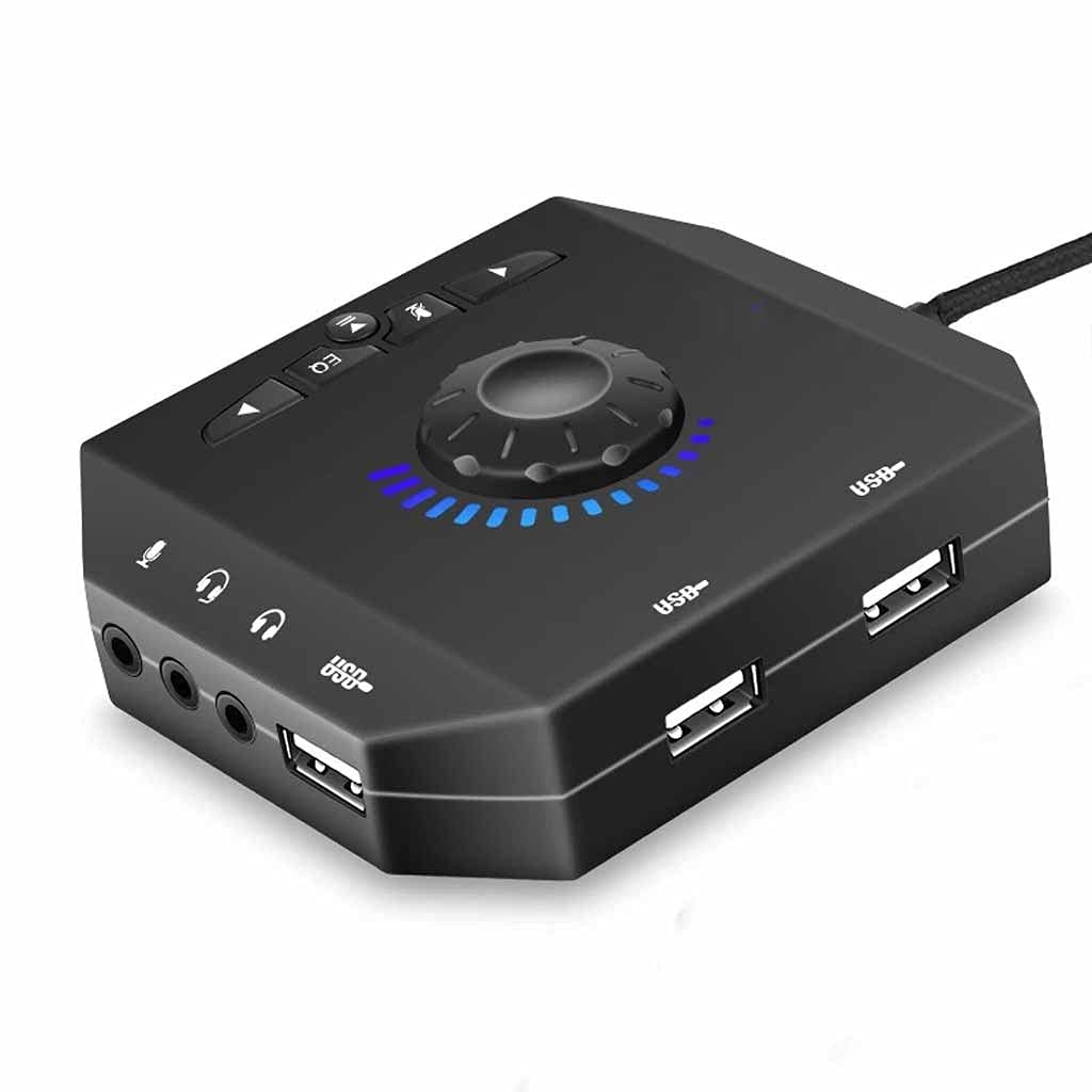 7.1 USB External Sound Card for PC & Laptop - Professional Audio Adapter Converter with Virtual Surround Sound | Perfect for Gaming, Streaming & Music Production