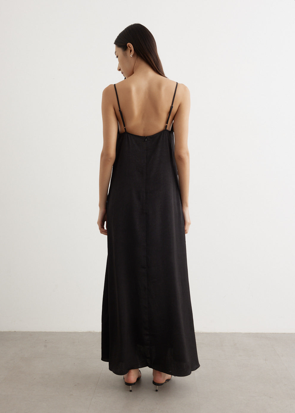 Ayda Black Dress - Elegant Women's Party Dress for Evening, Cocktail, and Special Occasions