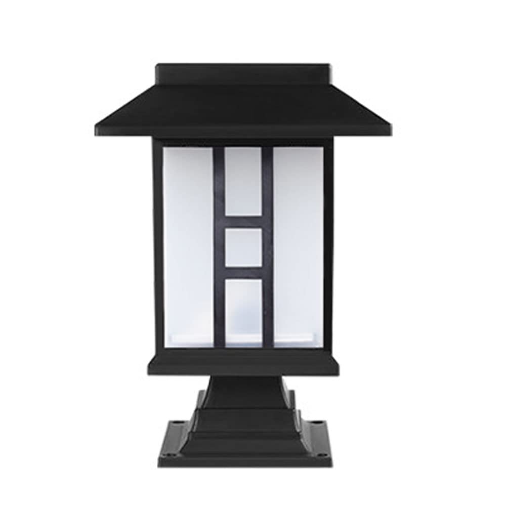 **Outdoor Solar LED Post Lantern Light - Waterproof ABS Pillar Lamp for Garden, Yard, Porch, Courtyard, Terrace - Perfect for Pathway, Patio, and Landscape Lighting**