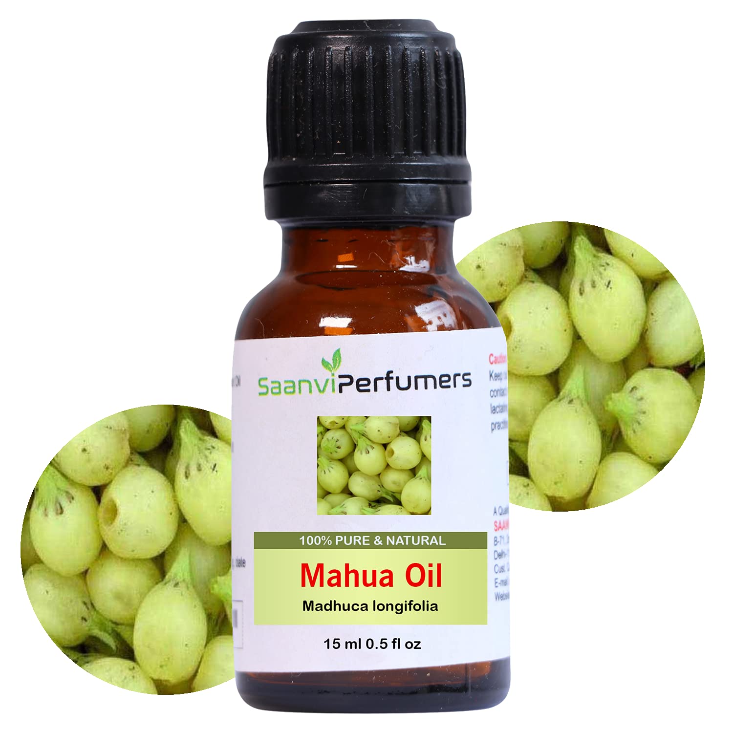 Pure Mahua Oil (Madhuca Longifolia) - 100% Natural Cold Pressed Carrier Oil for Skin Care, Hair Growth & Massage Therapy | 15ml Bottle | Perfect for Aromatherapy, DIY Beauty Recipes & Relaxation