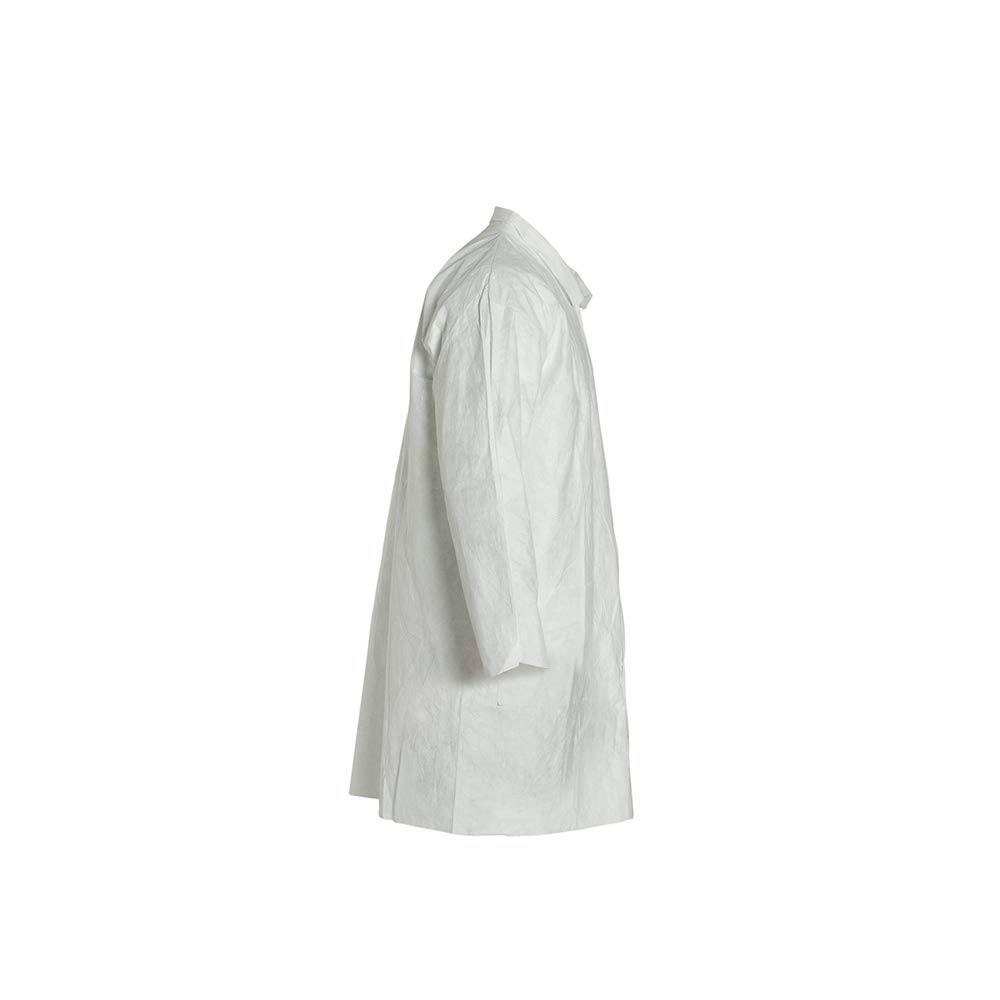 DuPont TY212SWHXL003000 Tyvek 400 TY212S Disposable Lab Coat - Open Cuff, White, X-Large (Pack of 30) | Protective Coverall for Medical, Laboratory & Cleanroom Use | Chemical & Particle Resistant Safety Wear