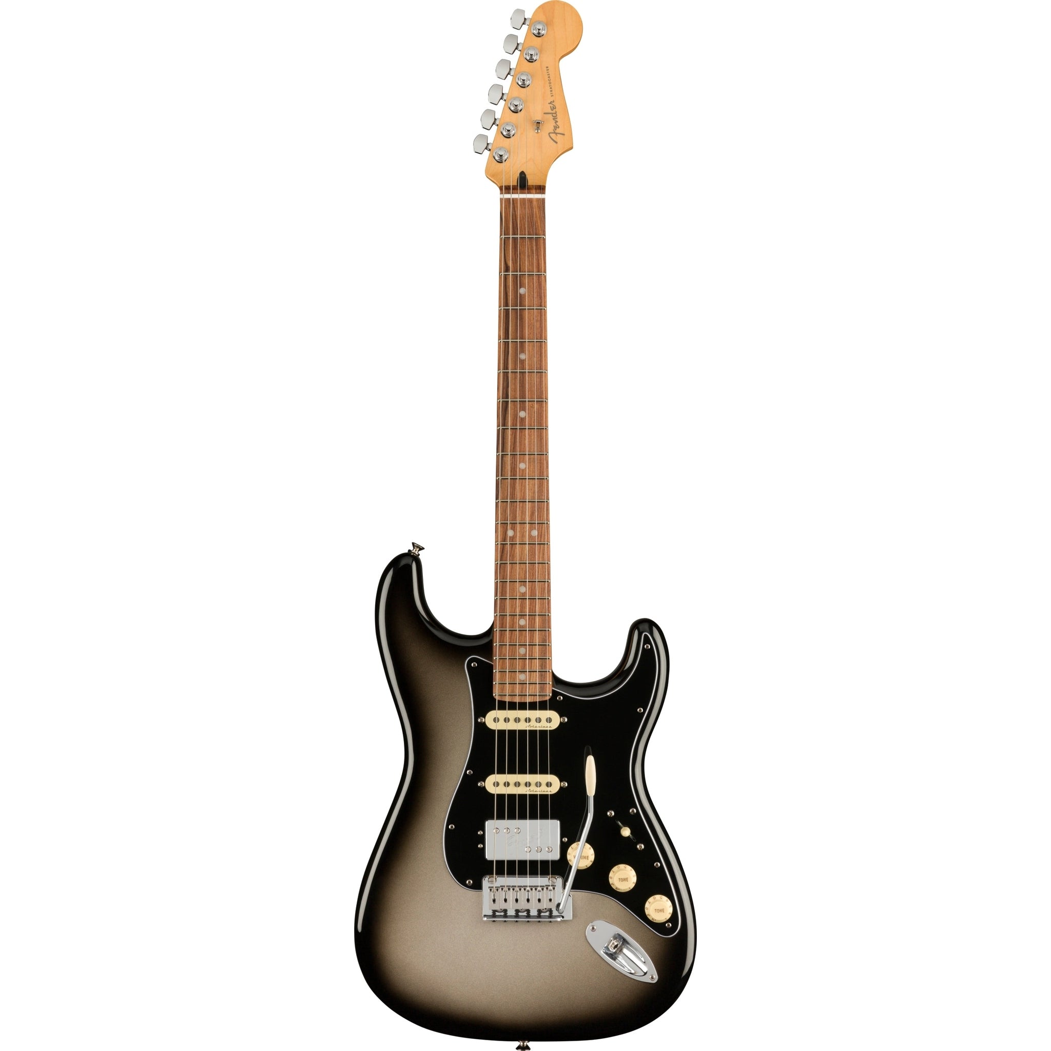 Fender Player Plus Stratocaster HSS Electric Guitar in Silverburst Finish - Professional Grade for Rock, Blues & Studio Recording