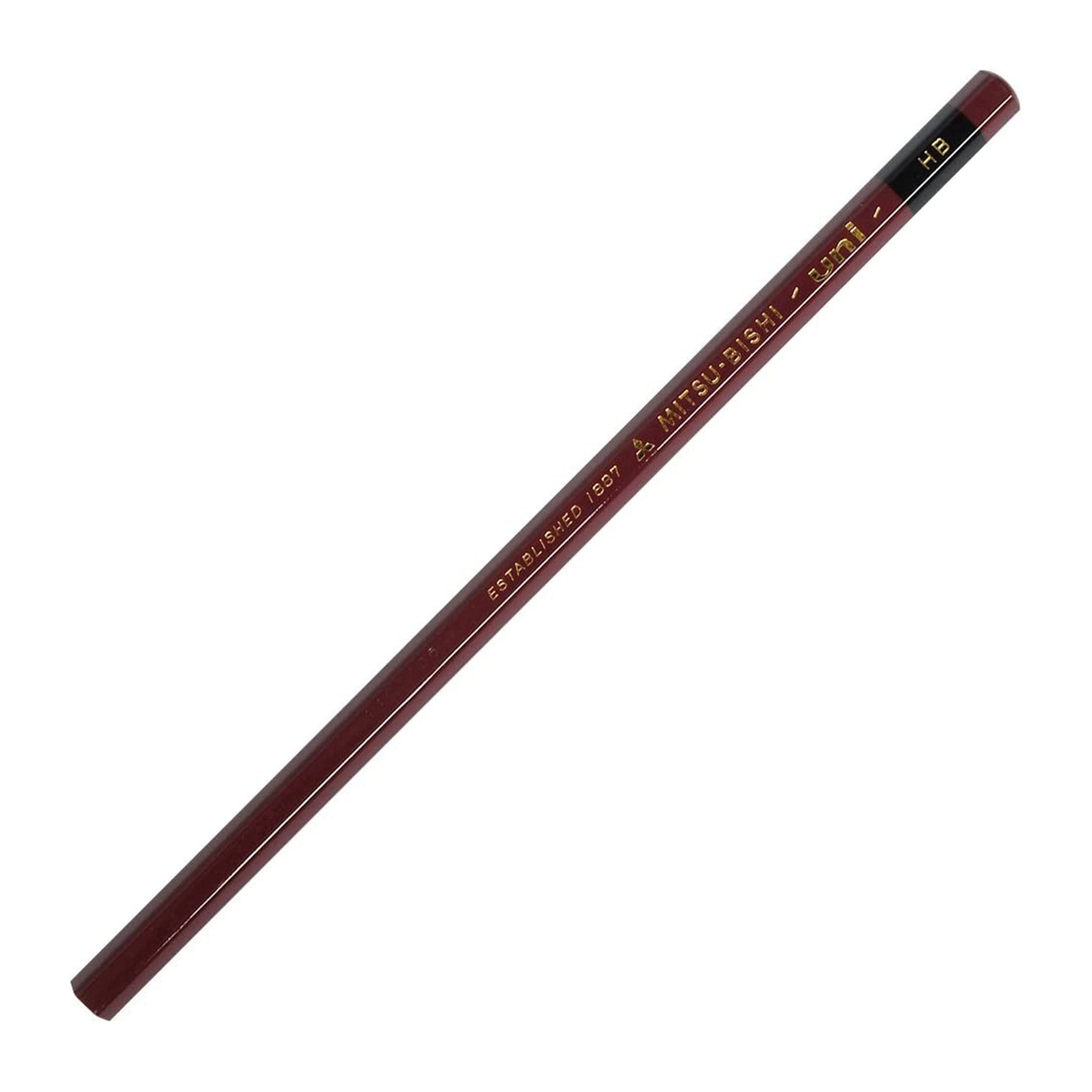 Premium uni Wooden Pencils - Pack of 12 with Free Eraser - Smooth Writing for School, Office & Art - Mitsubishi Pencil for Professionals & Students