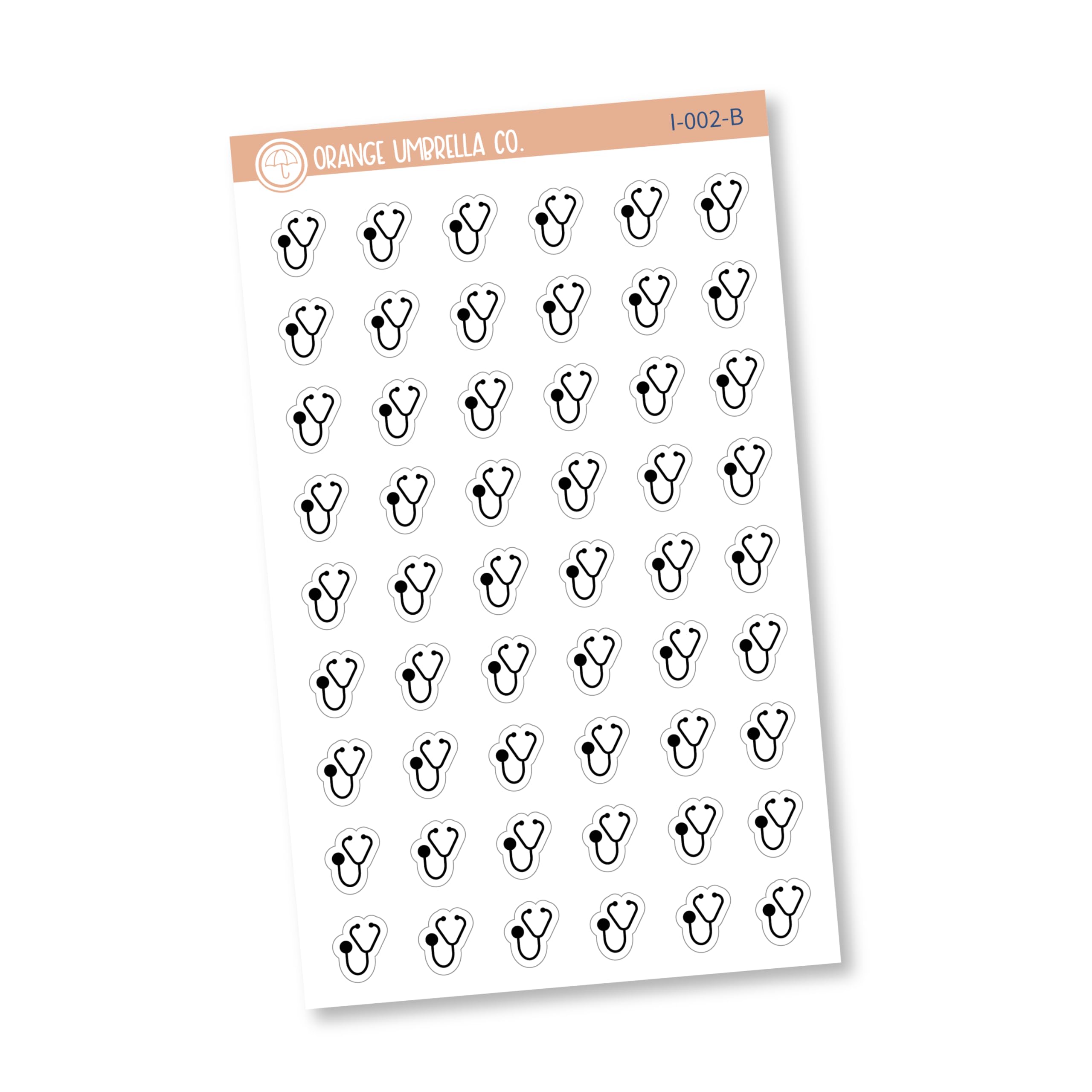 Health Icon Planner Stickers - Doctor Appointment Stickers, Black Planning Stickers for Bullet Journal & Calendar (I-002-B) - Perfect for Organizing Medical Visits, Work Schedules & Daily Tasks