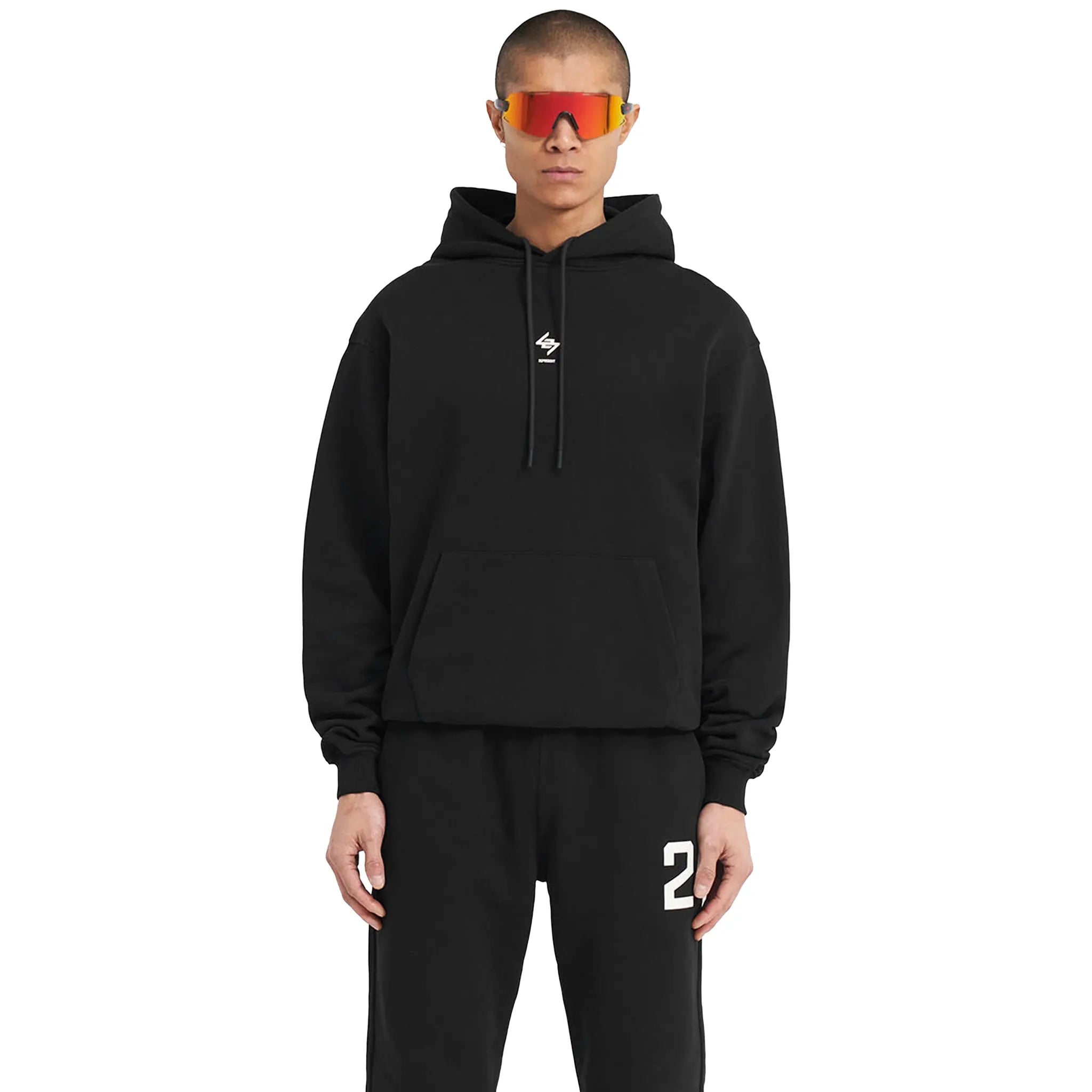 Represent 247 Oversized Jet Black Hoodie for Men & Women - Streetwear Fashion, Comfortable Pullover Sweatshirt - Perfect for Casual Wear, Gym, and Outdoor Activities