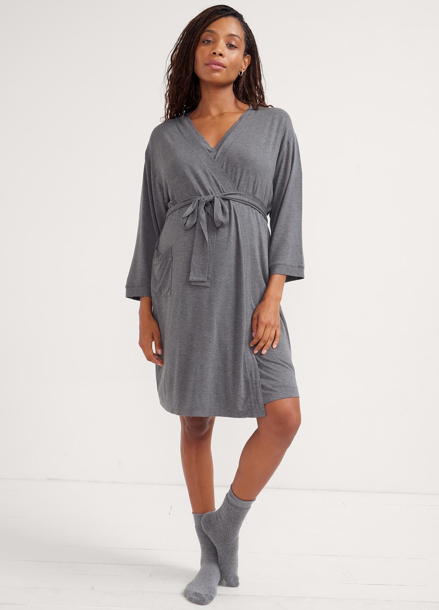 **Premium Maternity & Postpartum Hospital Gift Set - Nursing Nightgown, Postpartum Underwear, Cozy Socks - Essential New Mom Care Package for Hospital Stay & Recovery**    *(Perfect for Gifting New Moms - Comfortable Post-Birth Essentials for Labor, Delivery & Breastfeeding)*